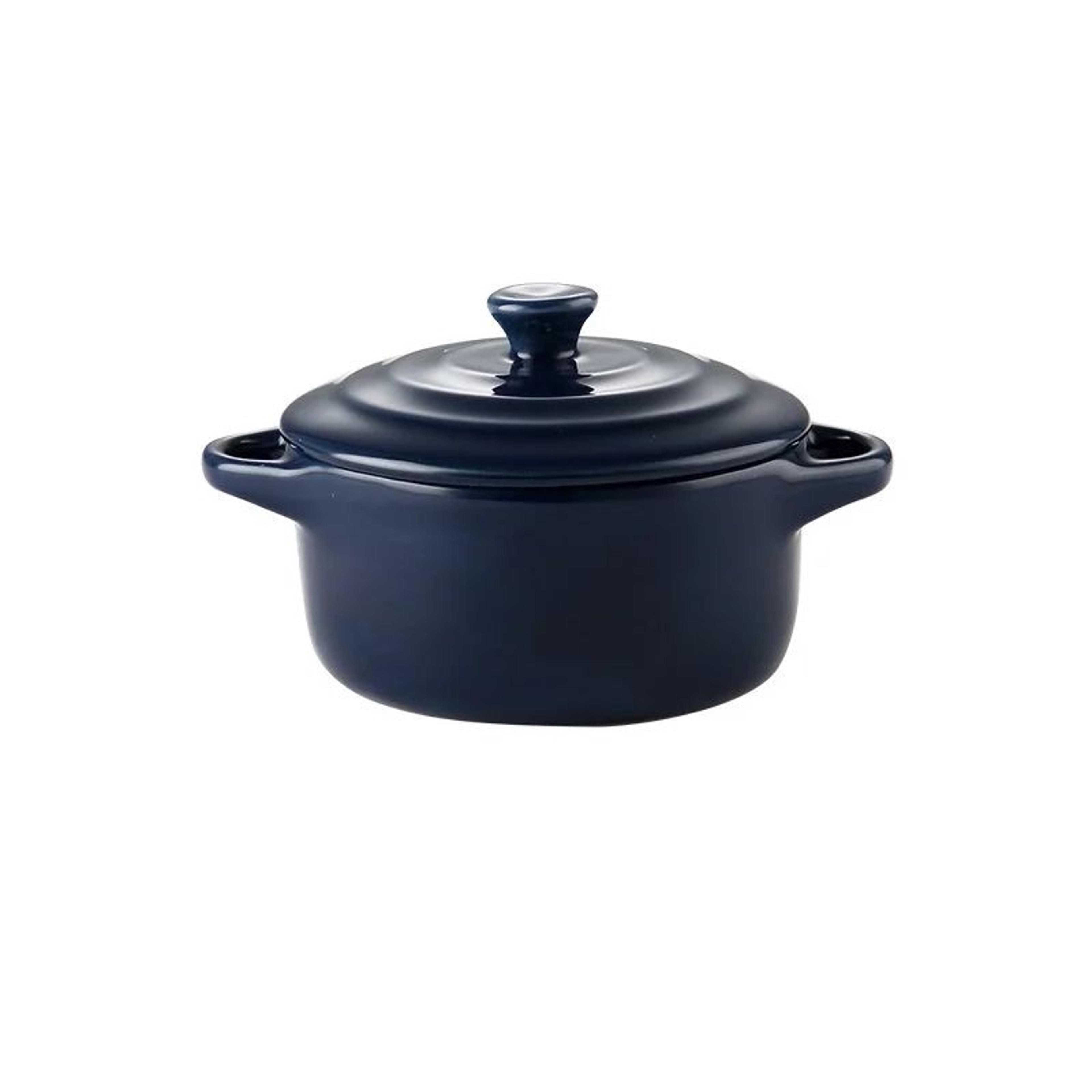 Mini Ceramic Baking Bowl With Lid  Double Handles  MicrowaveSafe Steamed Egg  Soup Bowl 9