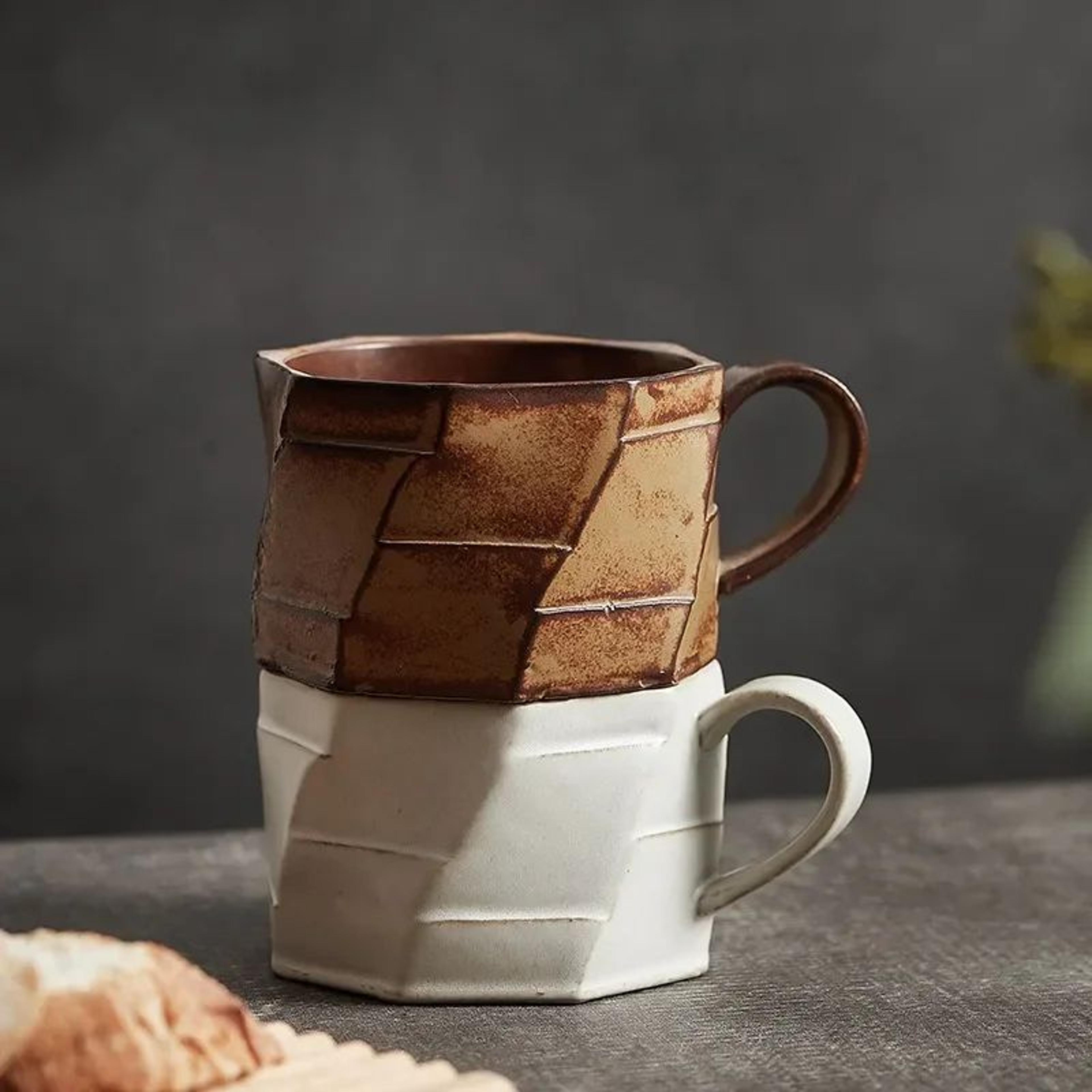 Vintage 240ml Handmade Ceramic Mug Japanese Style Coffee Cup For Latte Tea And Milk Tea 2