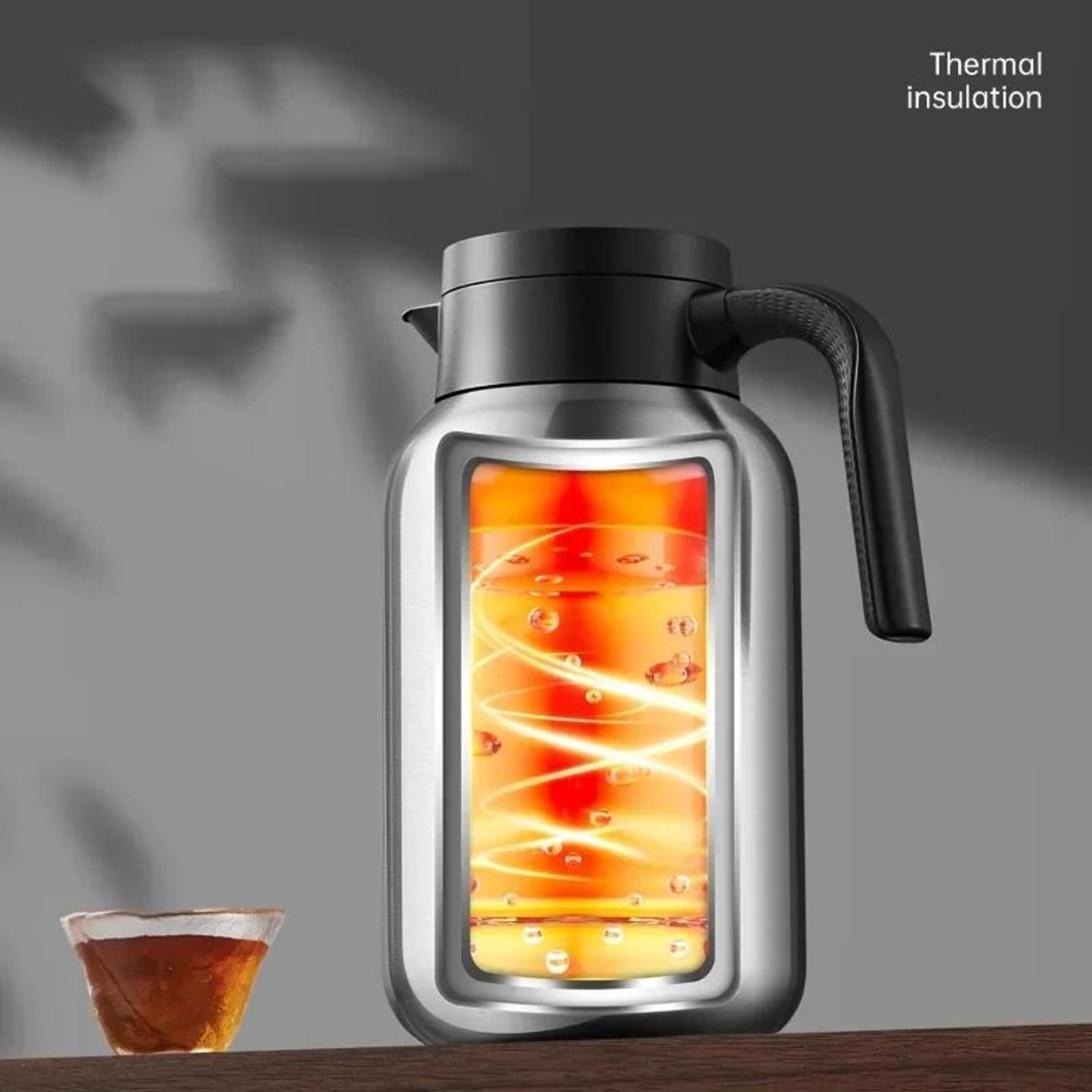 COOKER KING Stainless Steel Insulated Kettle 1520L Large Capacity Thermos Teapot 4