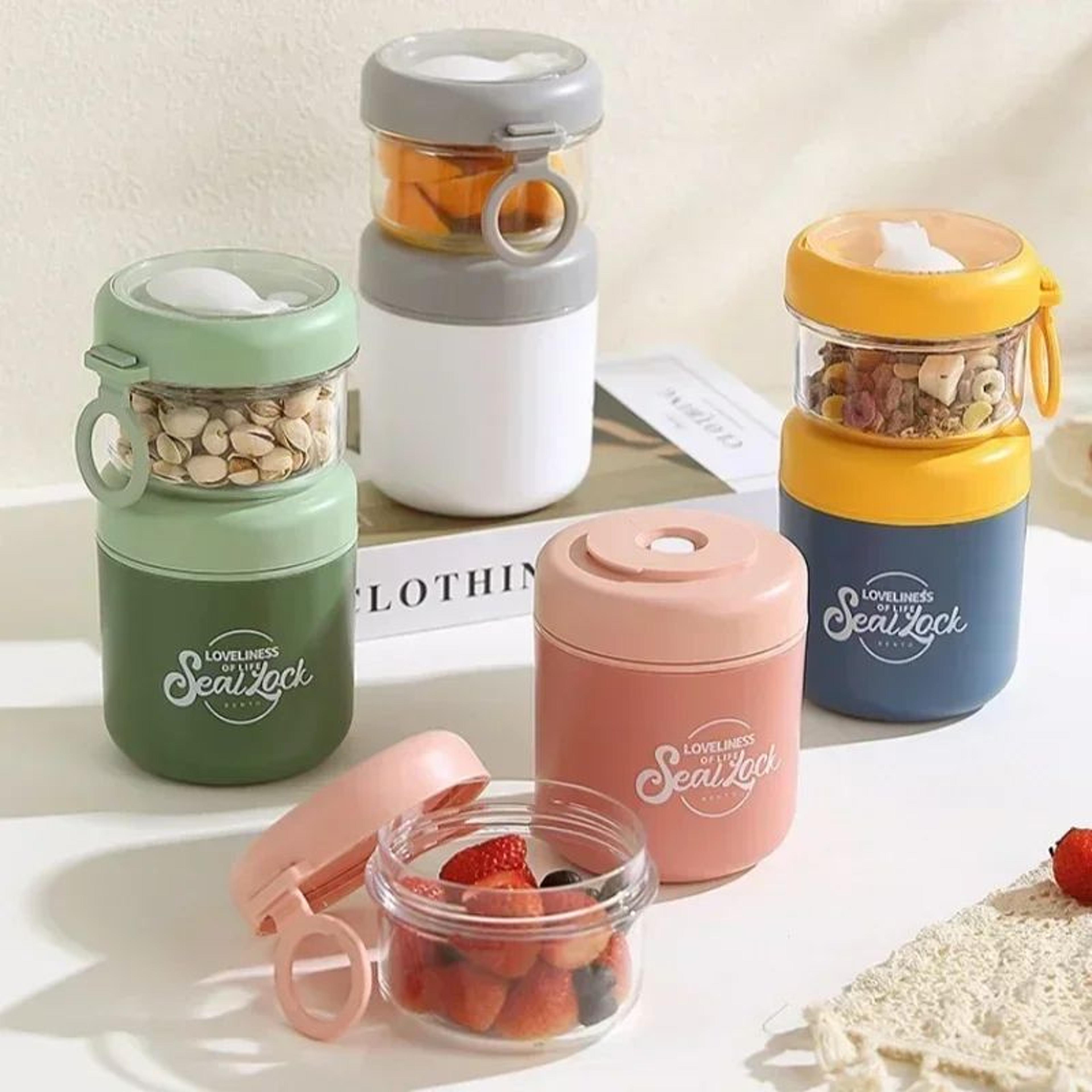 Stainless Steel Insulated Soup Thermos Cup With Spoon  Leakproof Oatmeal  Lunch Food Jar 1