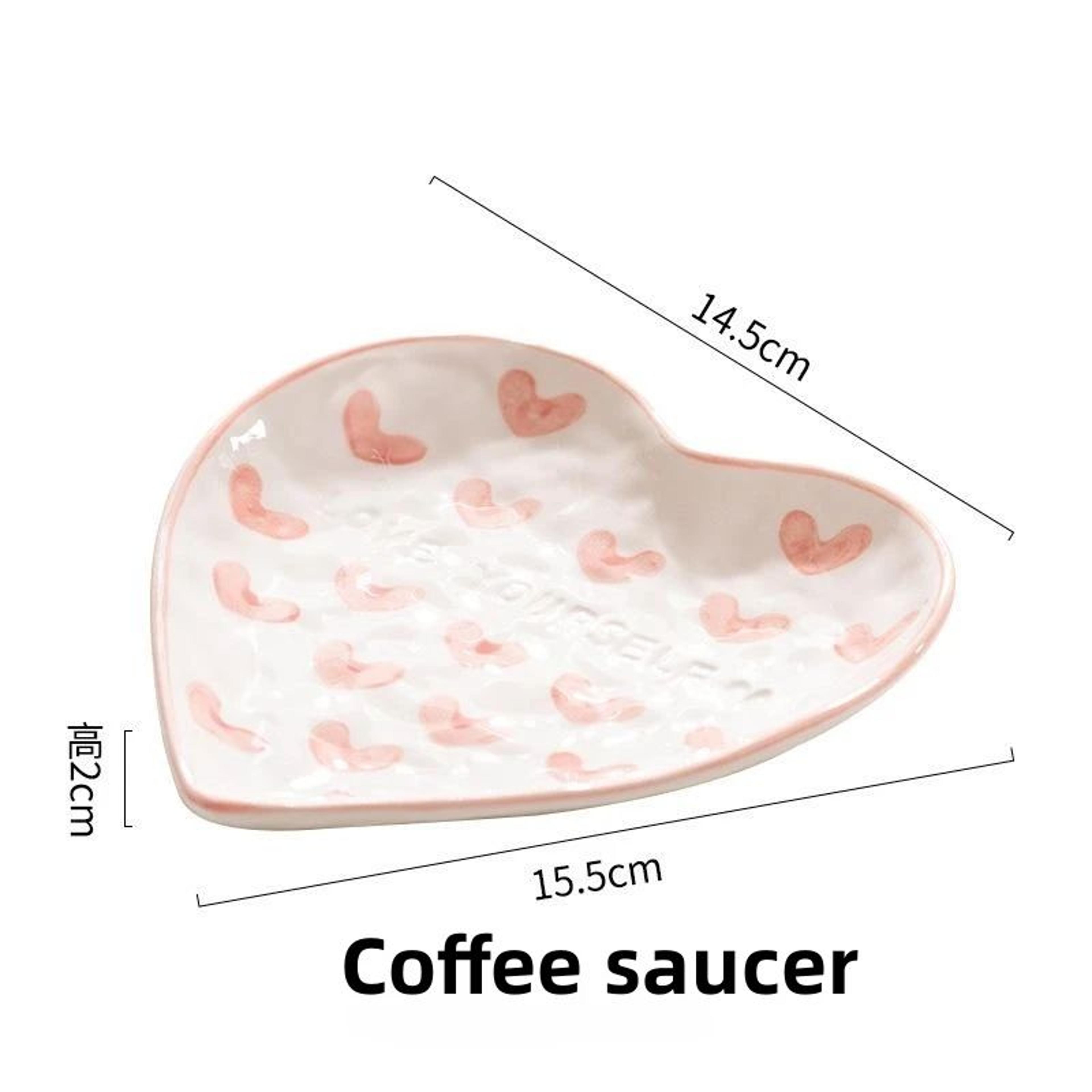 HandPainted Ceramic Heart Handle Mug 201300ml  Romantic Love Coffee  Tea Cup 6