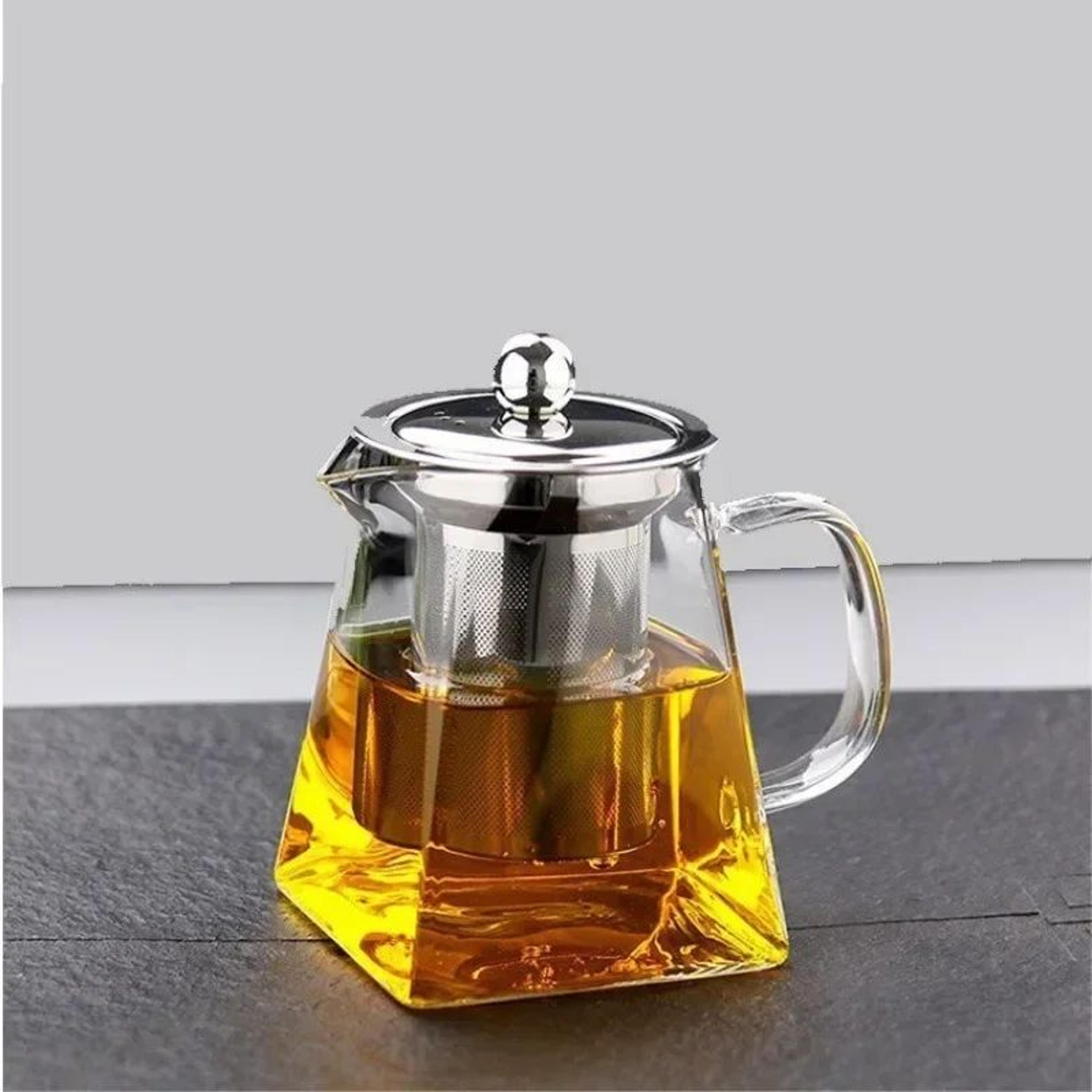 Premium Borosilicate Glass Teapot With Infuser  HeatResistant Clear Brew Pot 350550750 ML 5