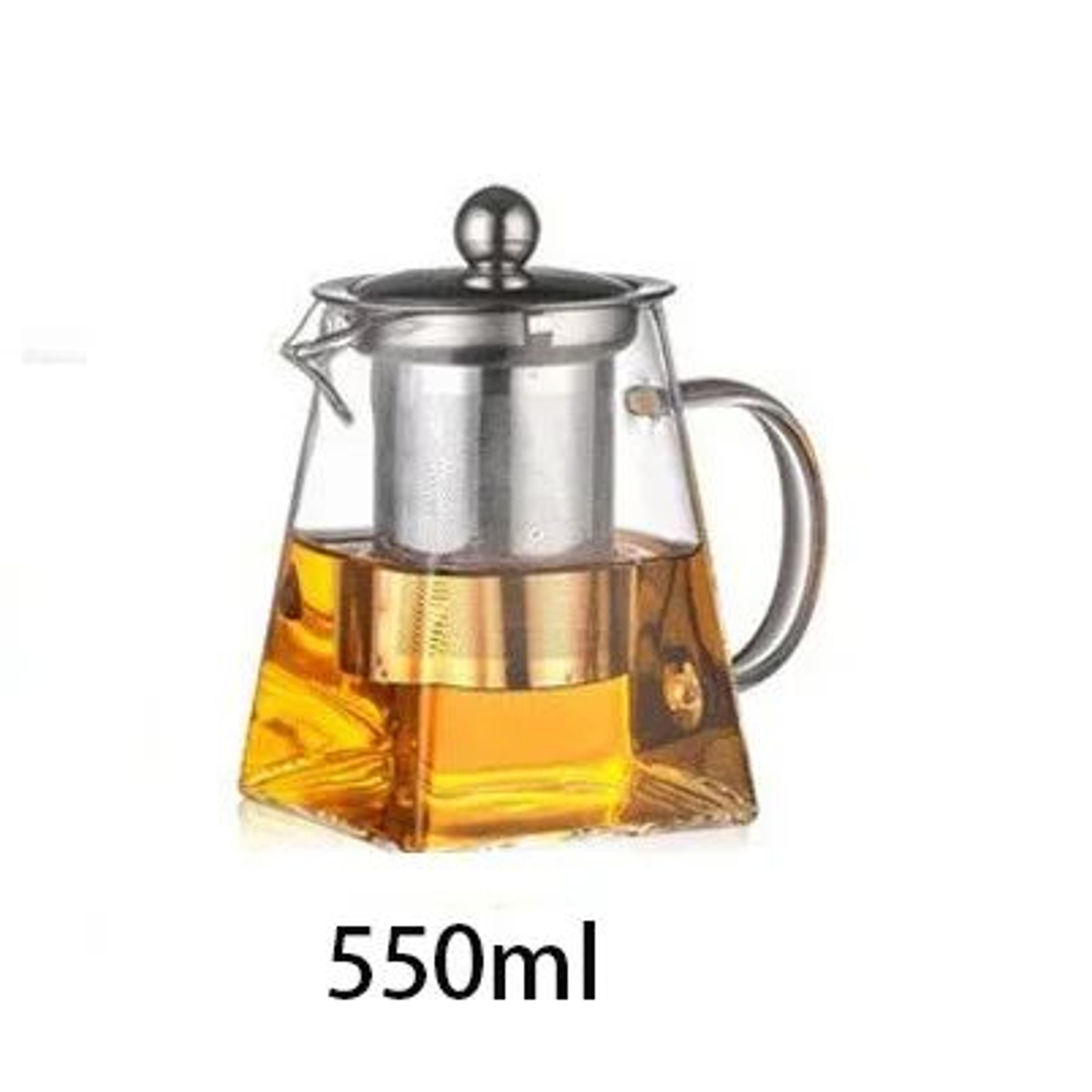 Premium Borosilicate Glass Teapot With Infuser  HeatResistant Clear Brew Pot 350550750 ML 7