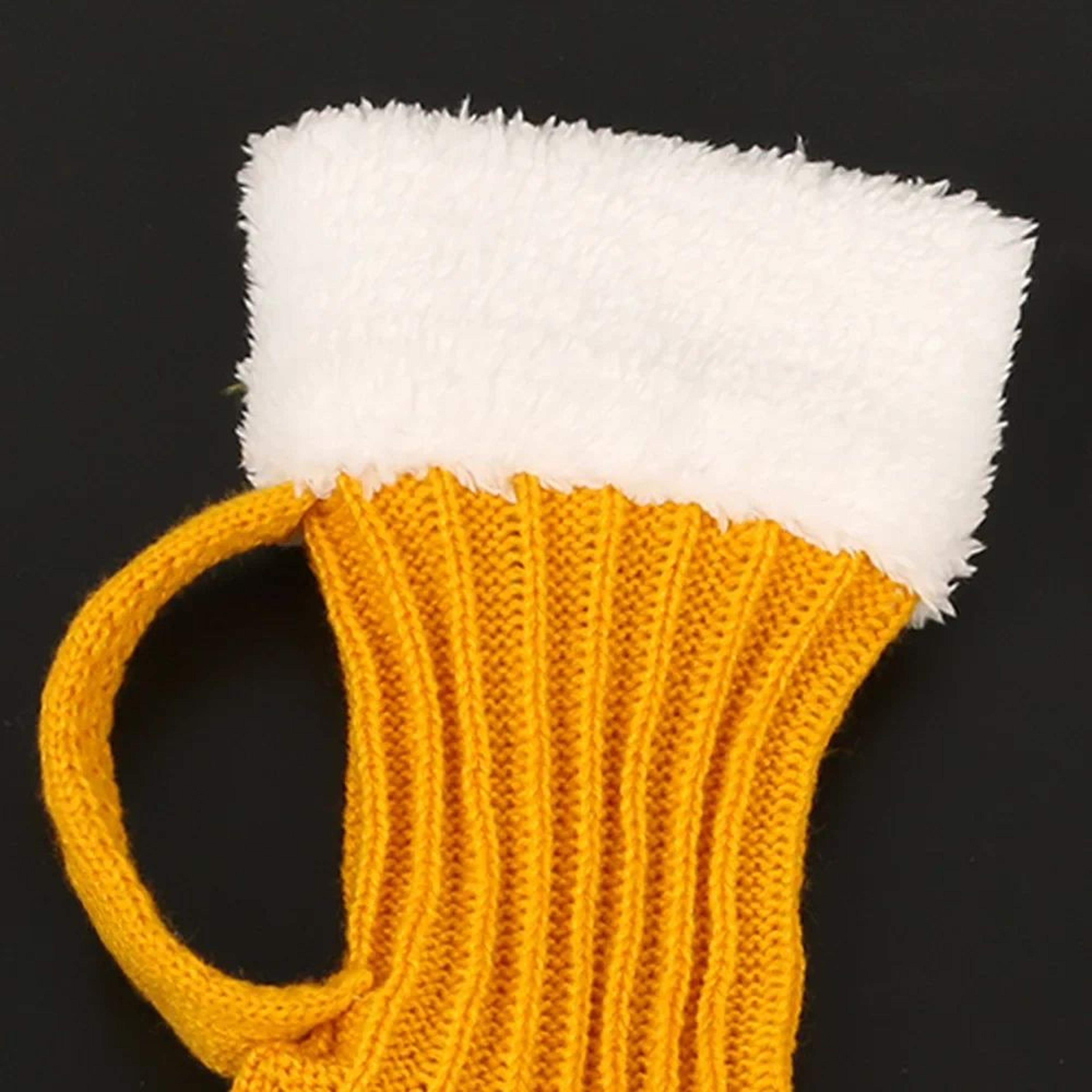Beer Mug 3D Knitted Winter Socks  Cozy 3D Beer Mug Socks For Warm Lounging 5