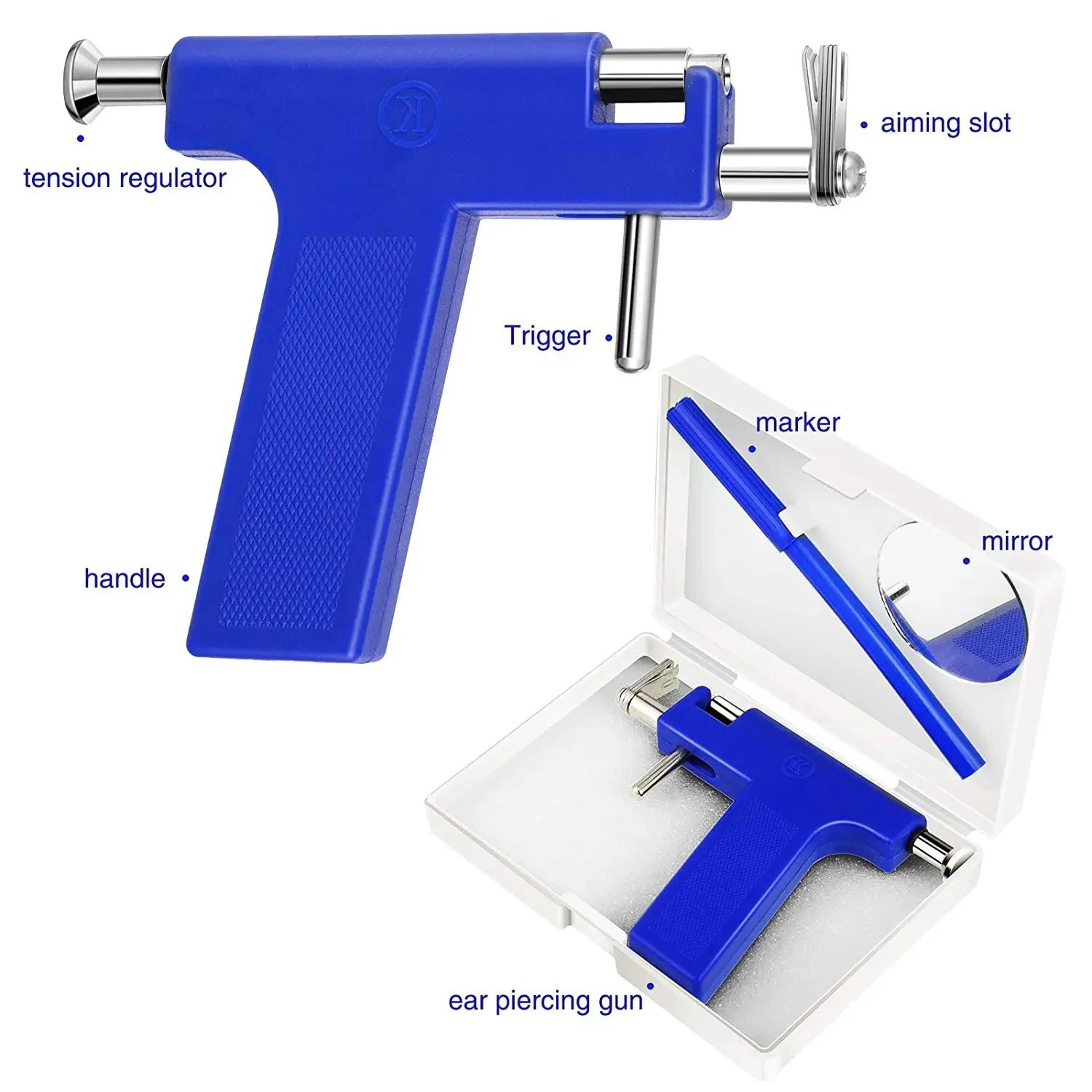 Professional Ear Piercing Gun Tool Set With 98pcs Stainless Steel Studs 3