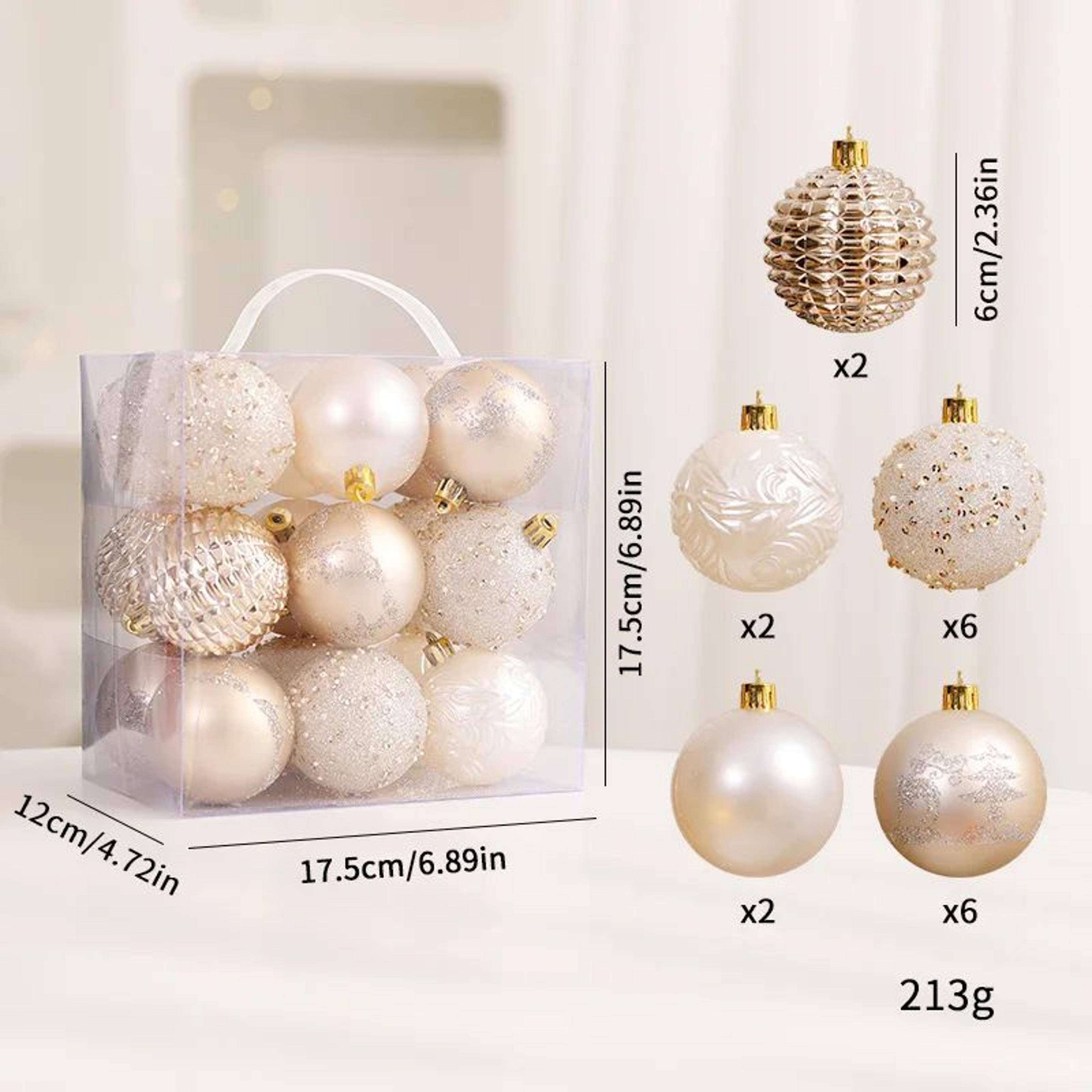 Premium Flocked Christmas Ball Ornaments  Elegant Christmas Tree Decorations  Window Display Orname 9