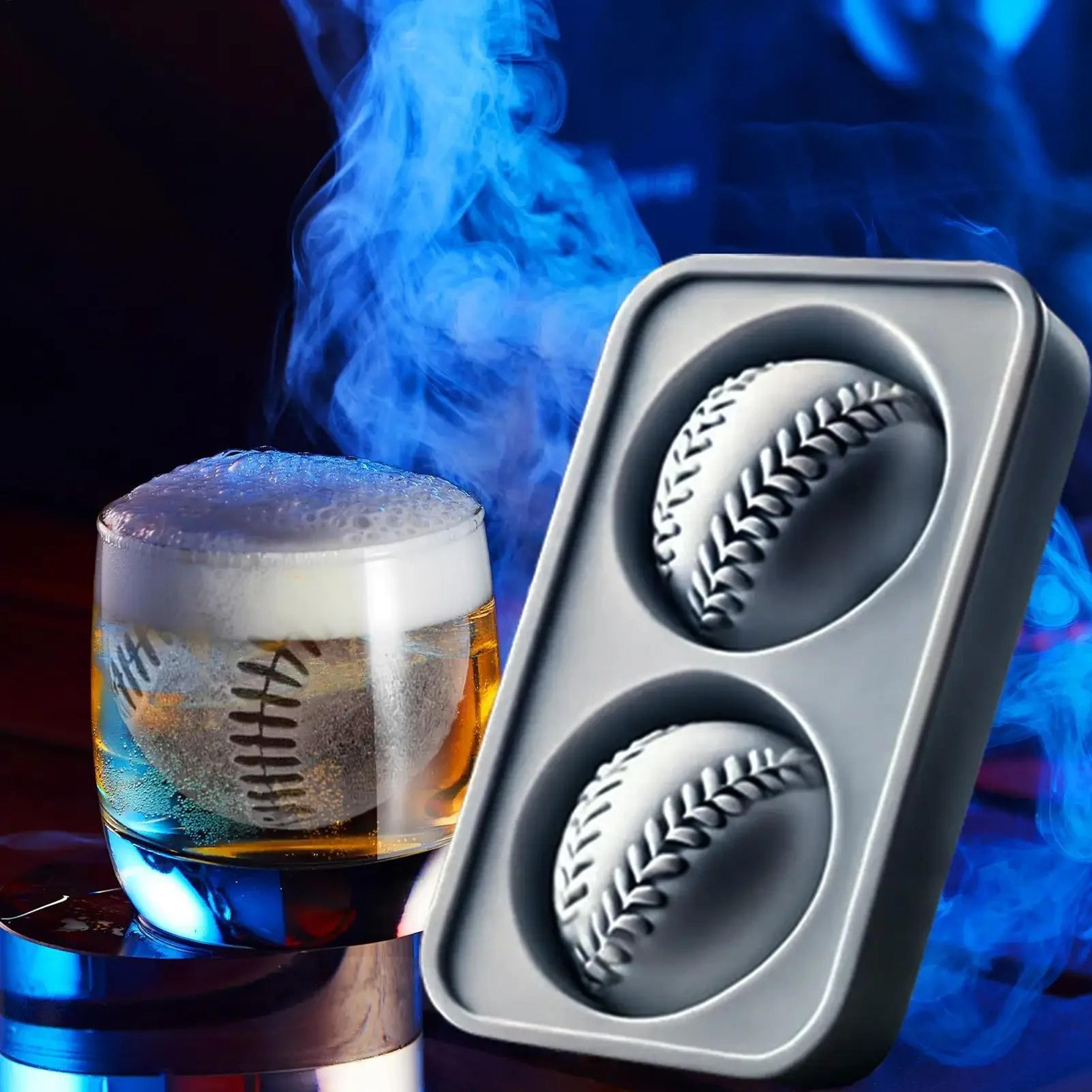 Hockey  Baseball Silicone Ice Mold Set For Cocktails  Hockey Puck Ice Mold  Baseball Ice Cube Tray 3