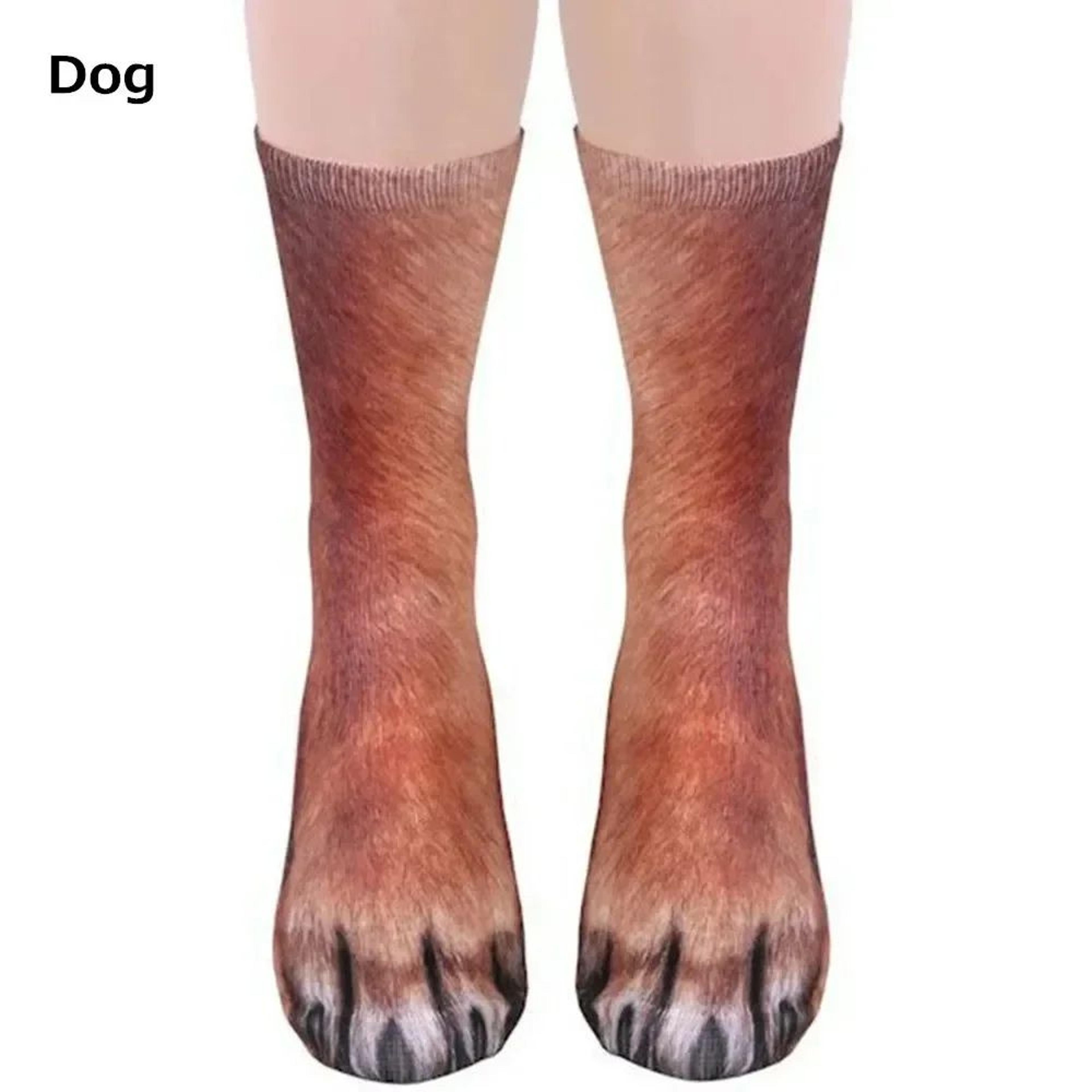 Unisex 3D Animal Paw Socks Crew Novelty Pair For Cosplay And Gag Gifts 7