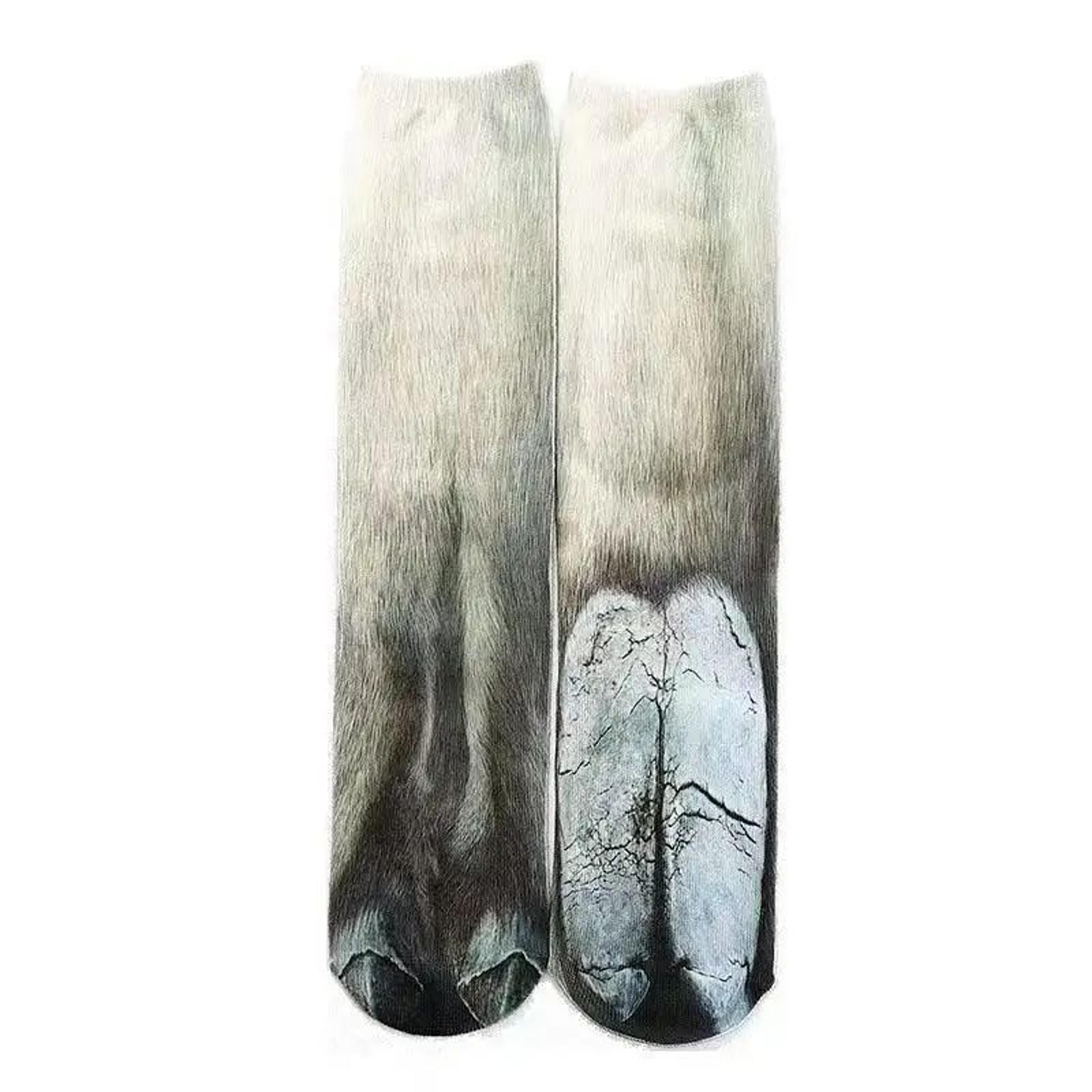 Unisex 3D Animal Paw Socks Crew Novelty Pair For Cosplay And Gag Gifts 8