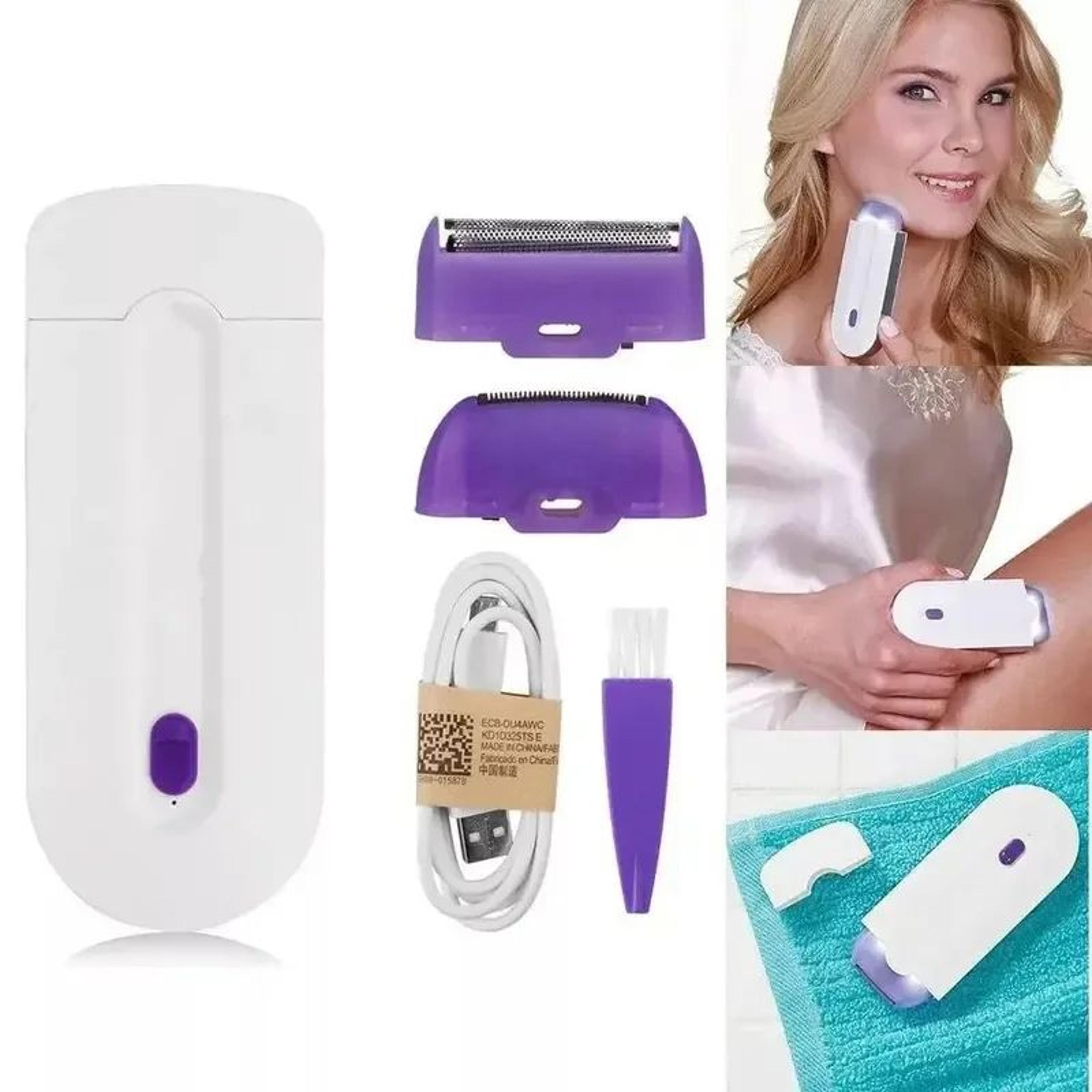 BlueLight Induction Rechargable Epilator  Womens Electric Shaver For Face Legs  Bikini 0