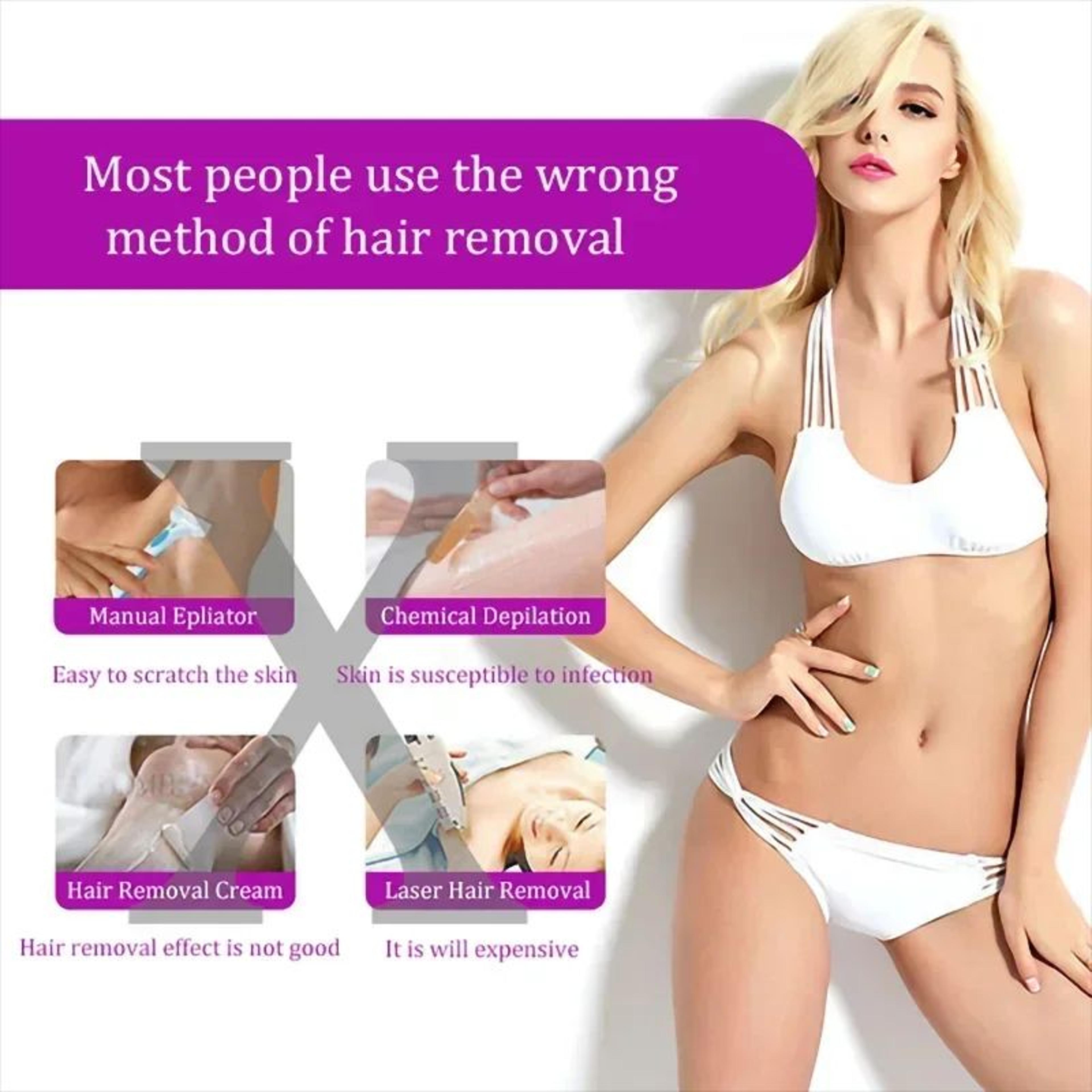 BlueLight Induction Rechargable Epilator  Womens Electric Shaver For Face Legs  Bikini 3