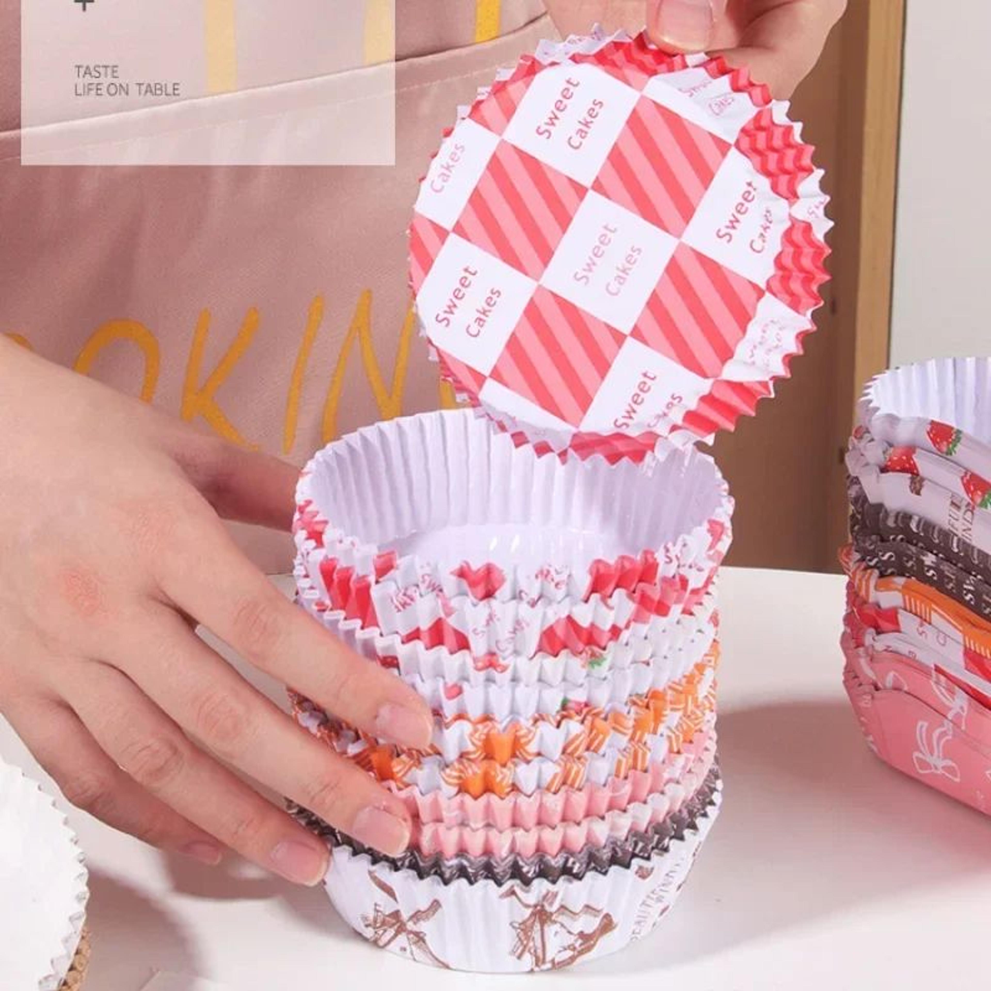 100Pack Cupcake Liners And Egg Tart Molds HeatResistant Disposable Baking Cups For Cupcakes Tarts A 2