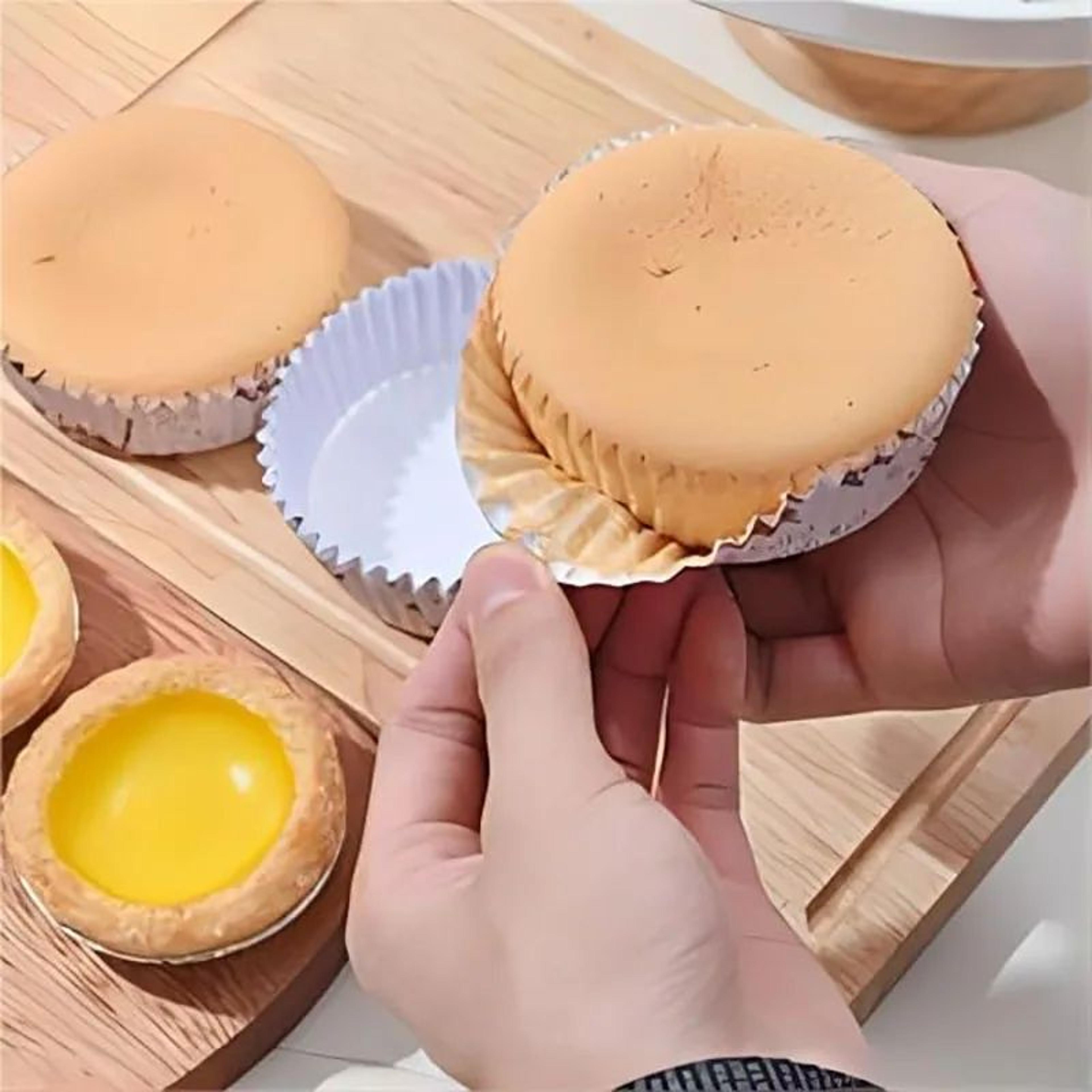 100Pack Cupcake Liners And Egg Tart Molds HeatResistant Disposable Baking Cups For Cupcakes Tarts A 3