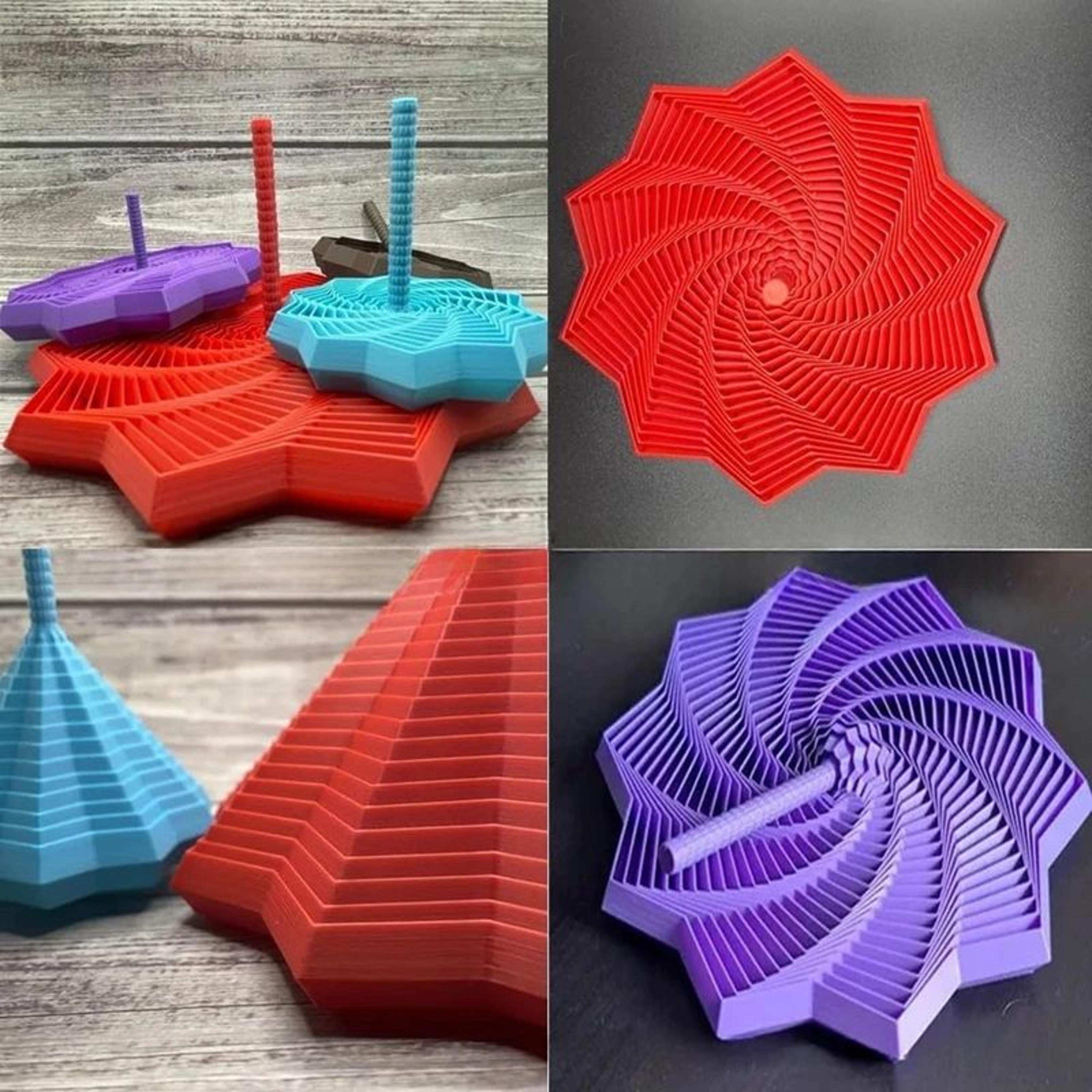 Expanded Sensory Fidget Star 3D Spiral Spinner Desk Toy 4