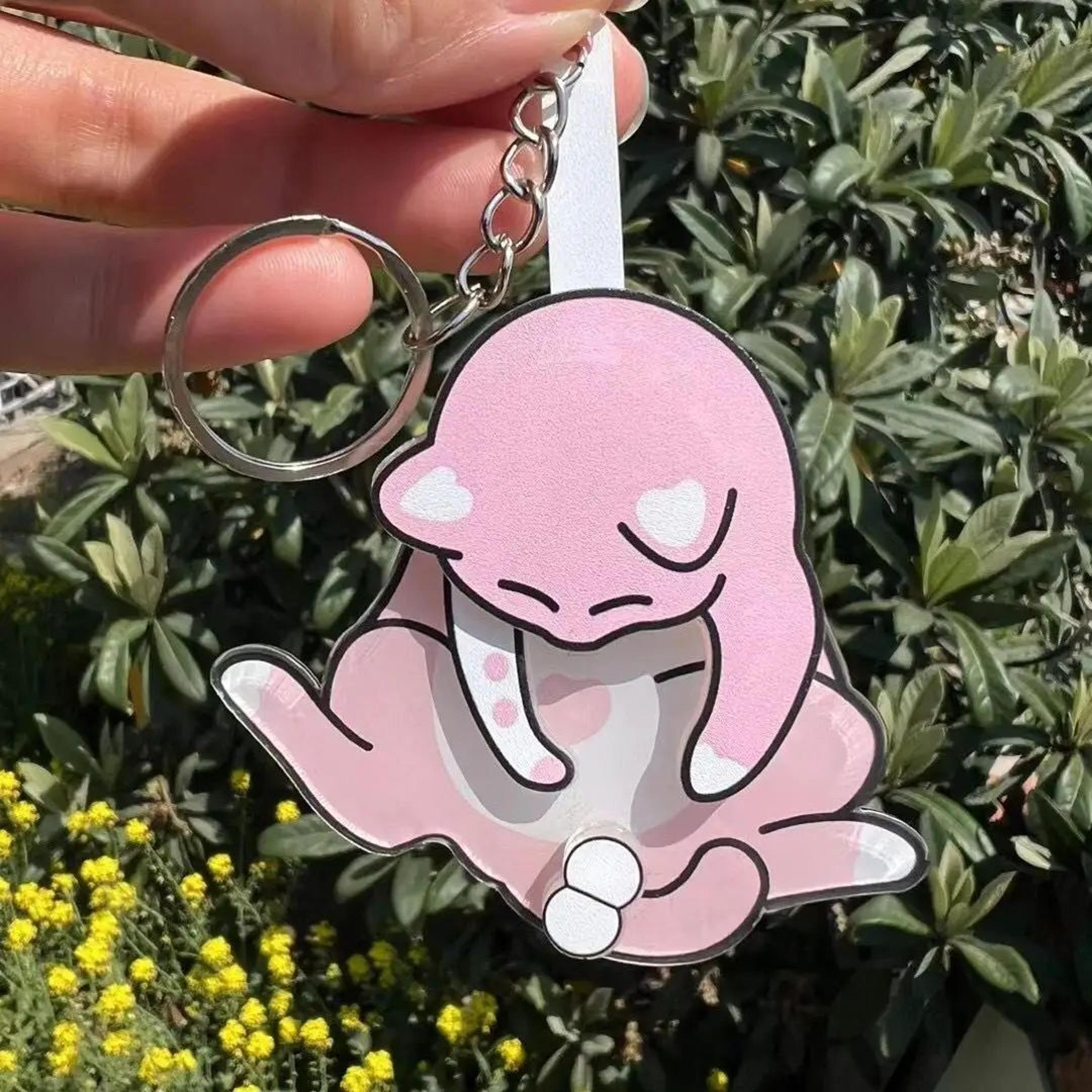 Rotatable Egg Cat Acrylic Keychain Fidget Pendant For Bags  Keys 8