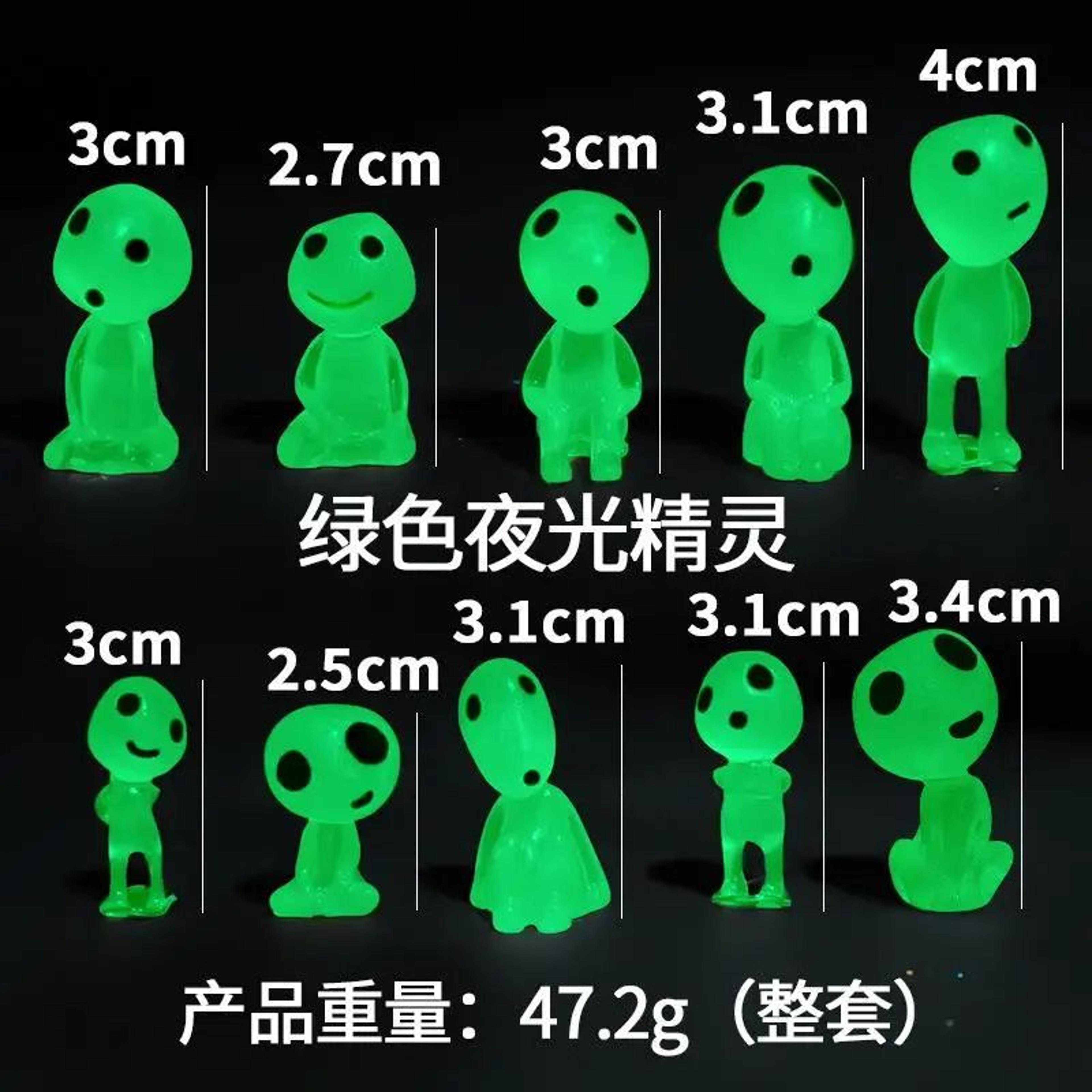 GlowintheDark Kodama Mini Figures 10Piece Set For Aquarium Tank Decor  Fairy Gardens 6