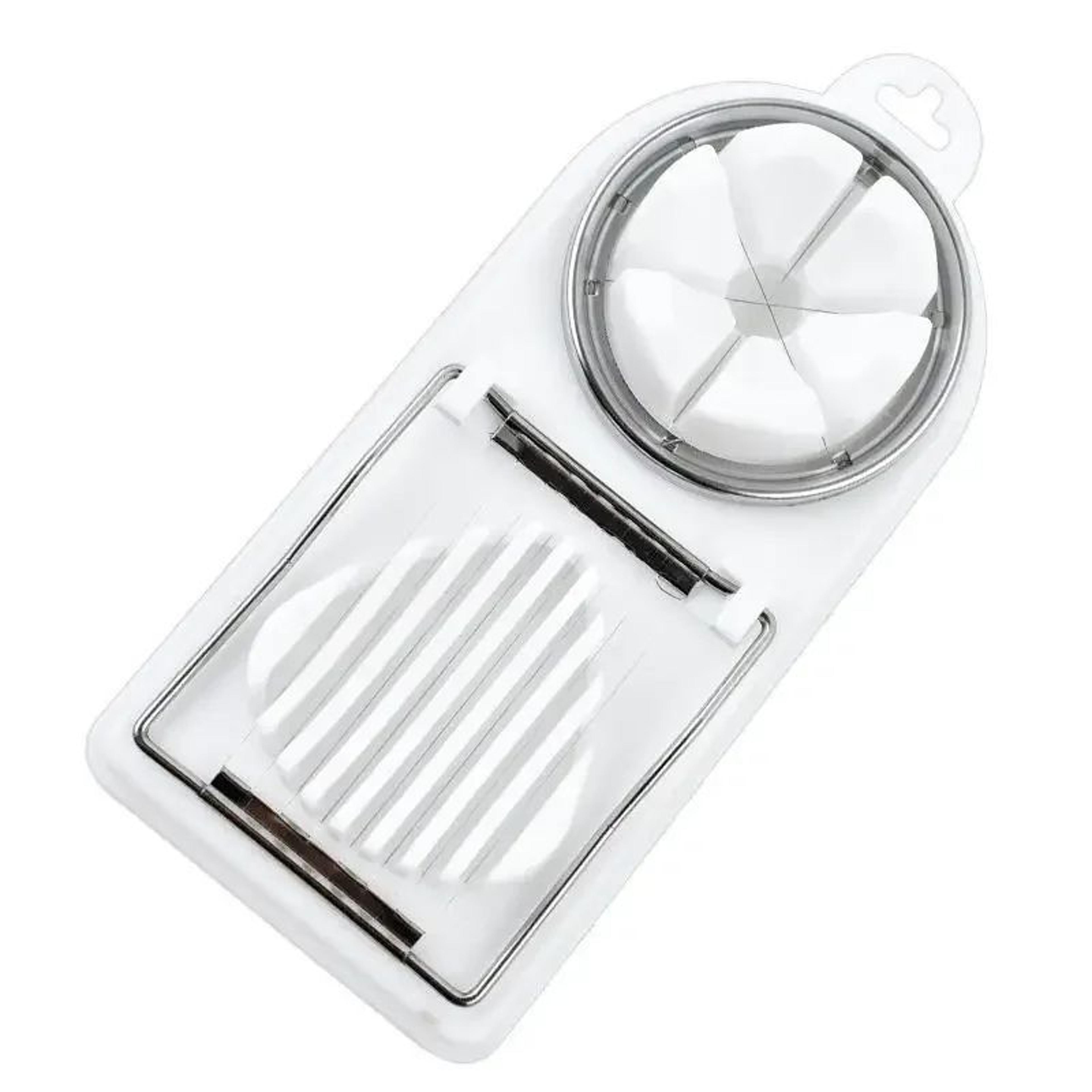 2in1 Stainless Steel Egg Cutter  Preserved Egg Slicer With Plastic Base 7