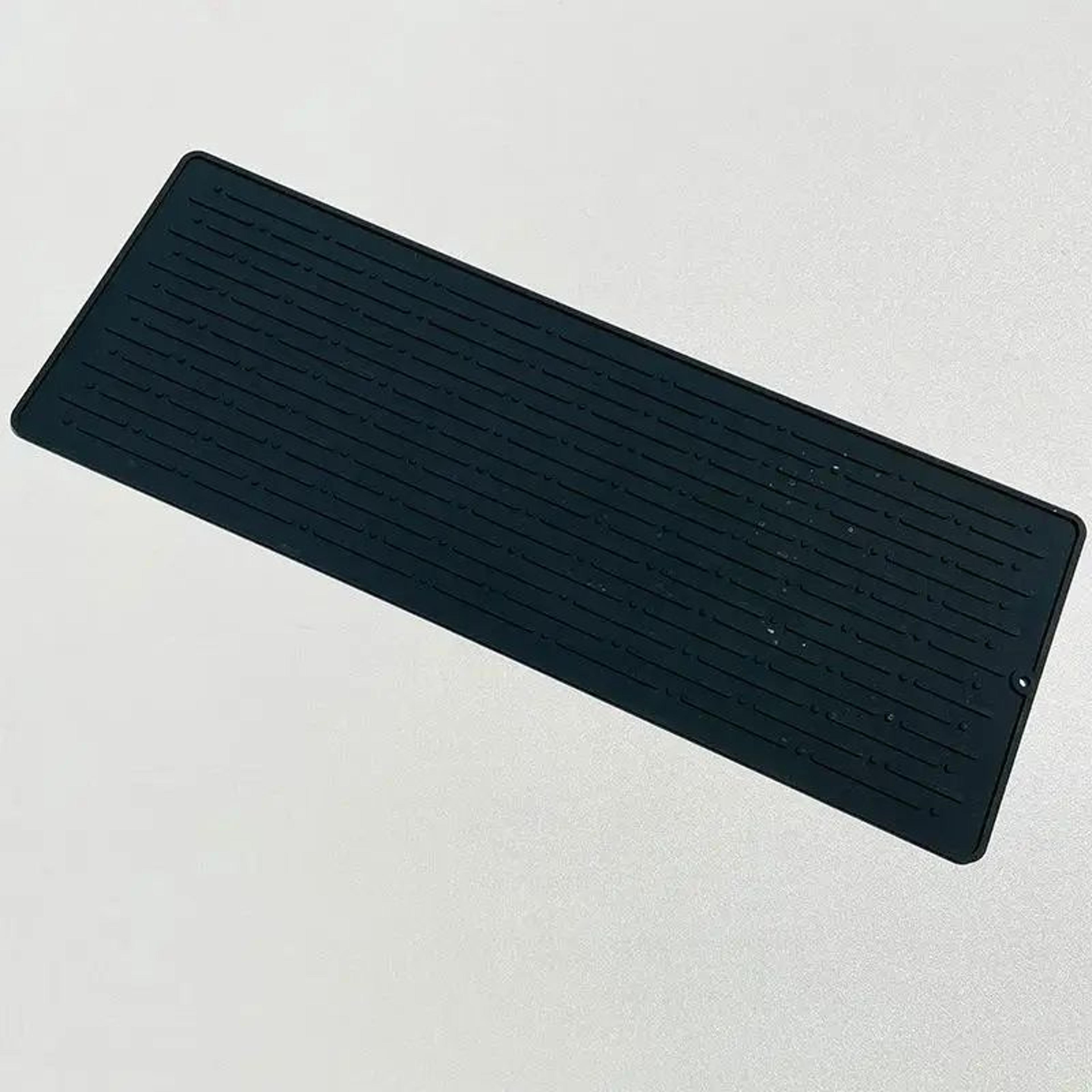 Foldable Silicone Dish Drying Mat Heat Resistant NonSlip Drainer Pad For Countertops 17