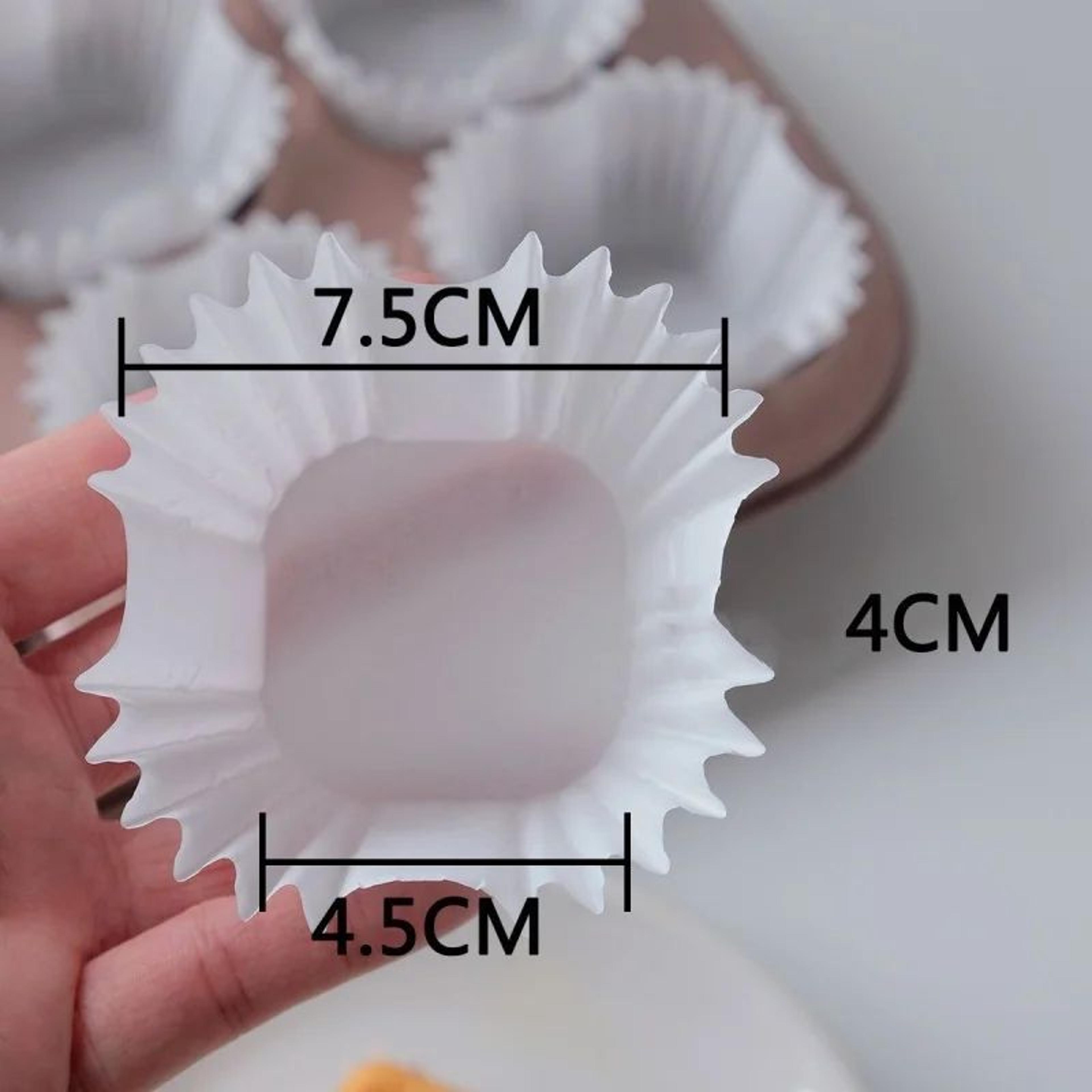 100Pack Square Cupcake Liners  Greaseproof Paper Baking Cups For Muffins  Mini Cakes 6