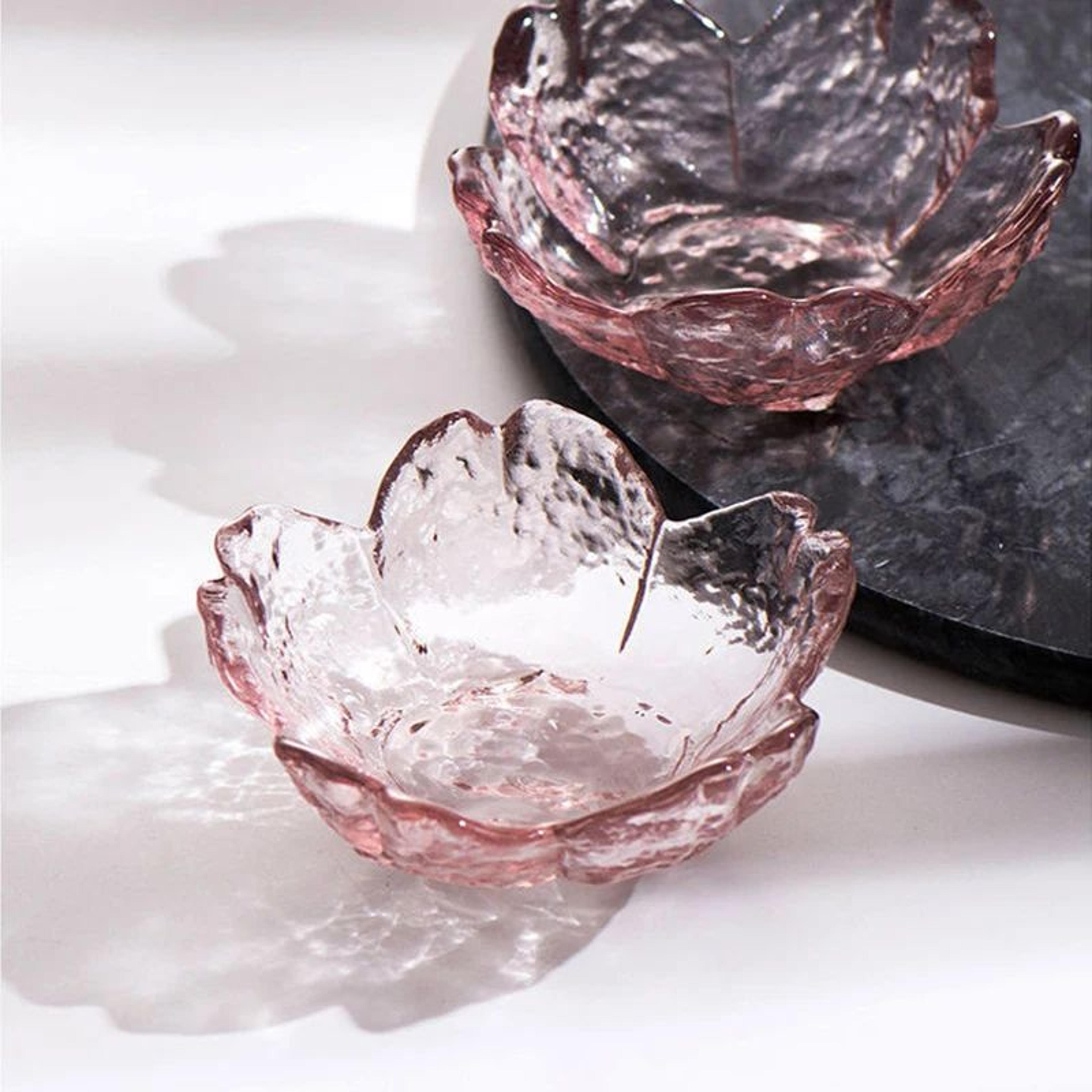 Japanese Sakura Glass Dipping Dish  Cherry Blossom Sauce Bowl For BBQ Hot Pot  Desserts 4