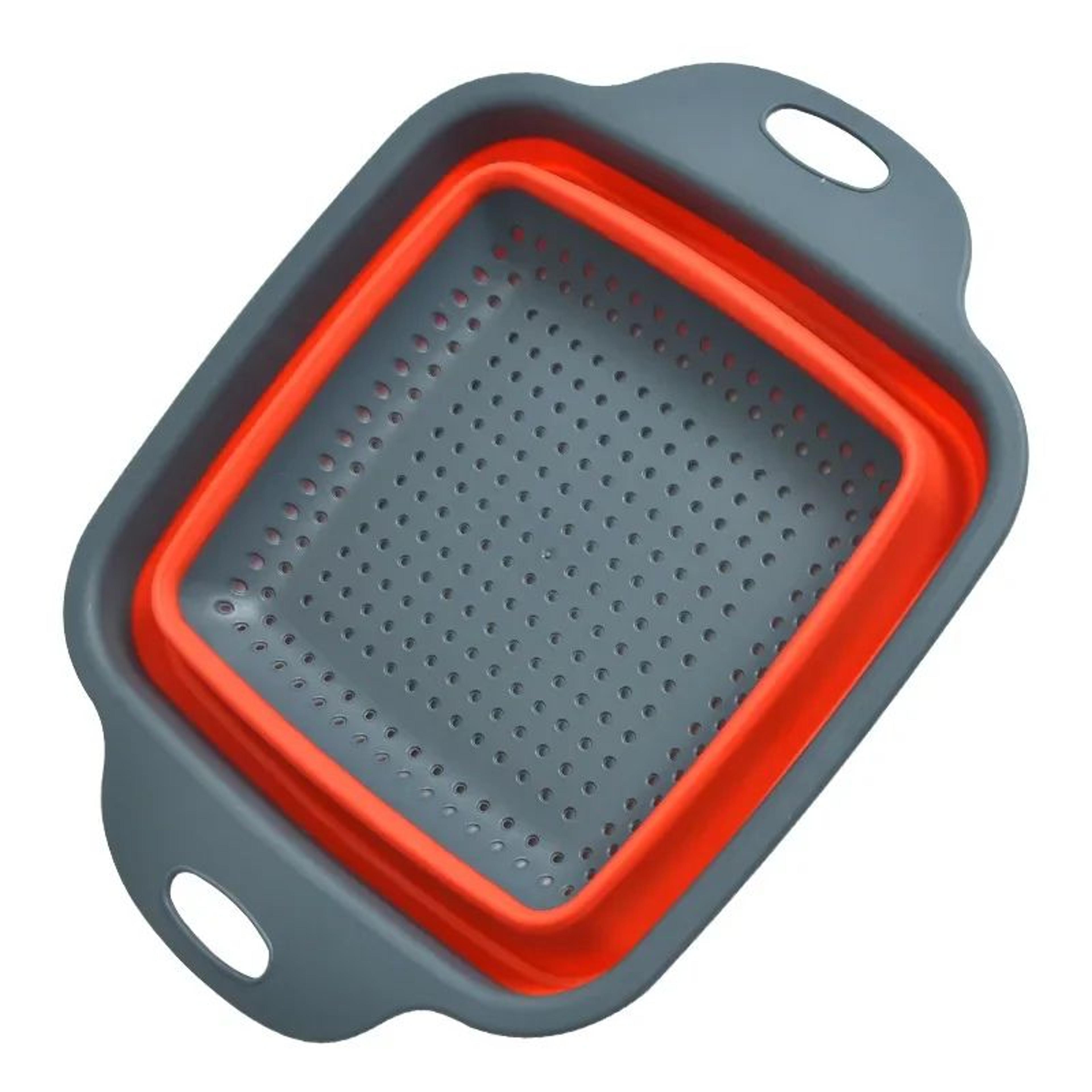 Foldable Silicone Drain Basket  Collapsible Fruit  Vegetable Washing Colander 6