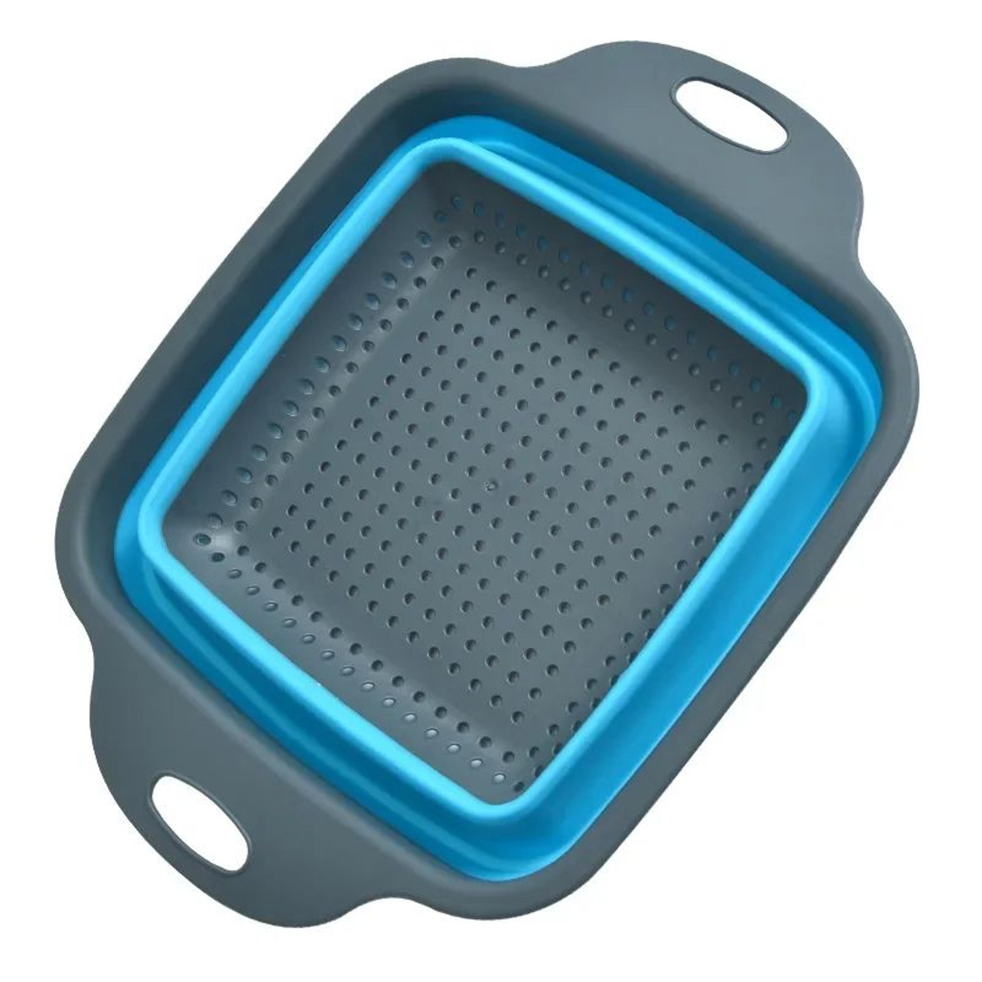 Foldable Silicone Drain Basket  Collapsible Fruit  Vegetable Washing Colander 9