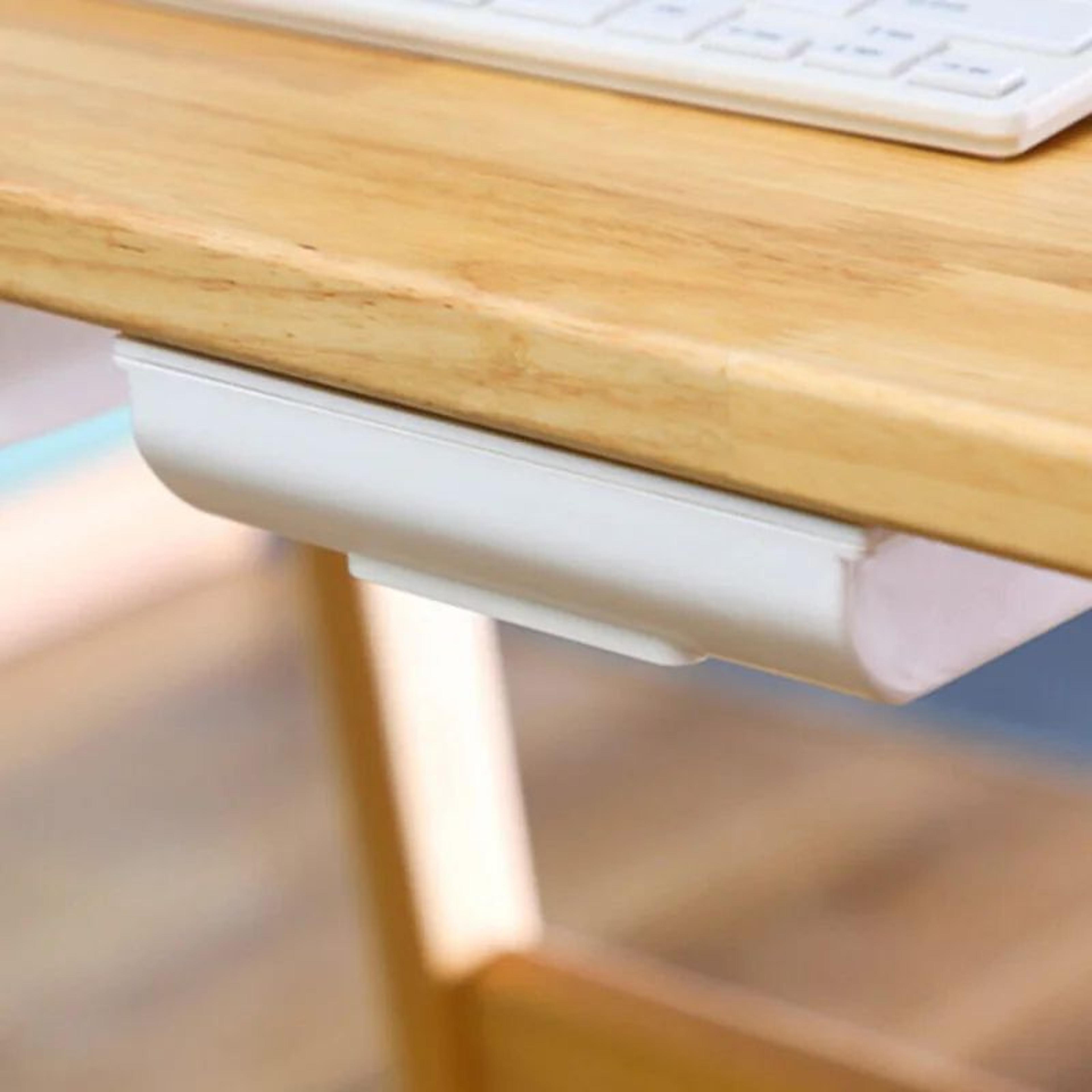 Hidden SlideOut Under Desk Drawer Organizer  NoDrill Self Adhesive Drawer Storage Tray 4