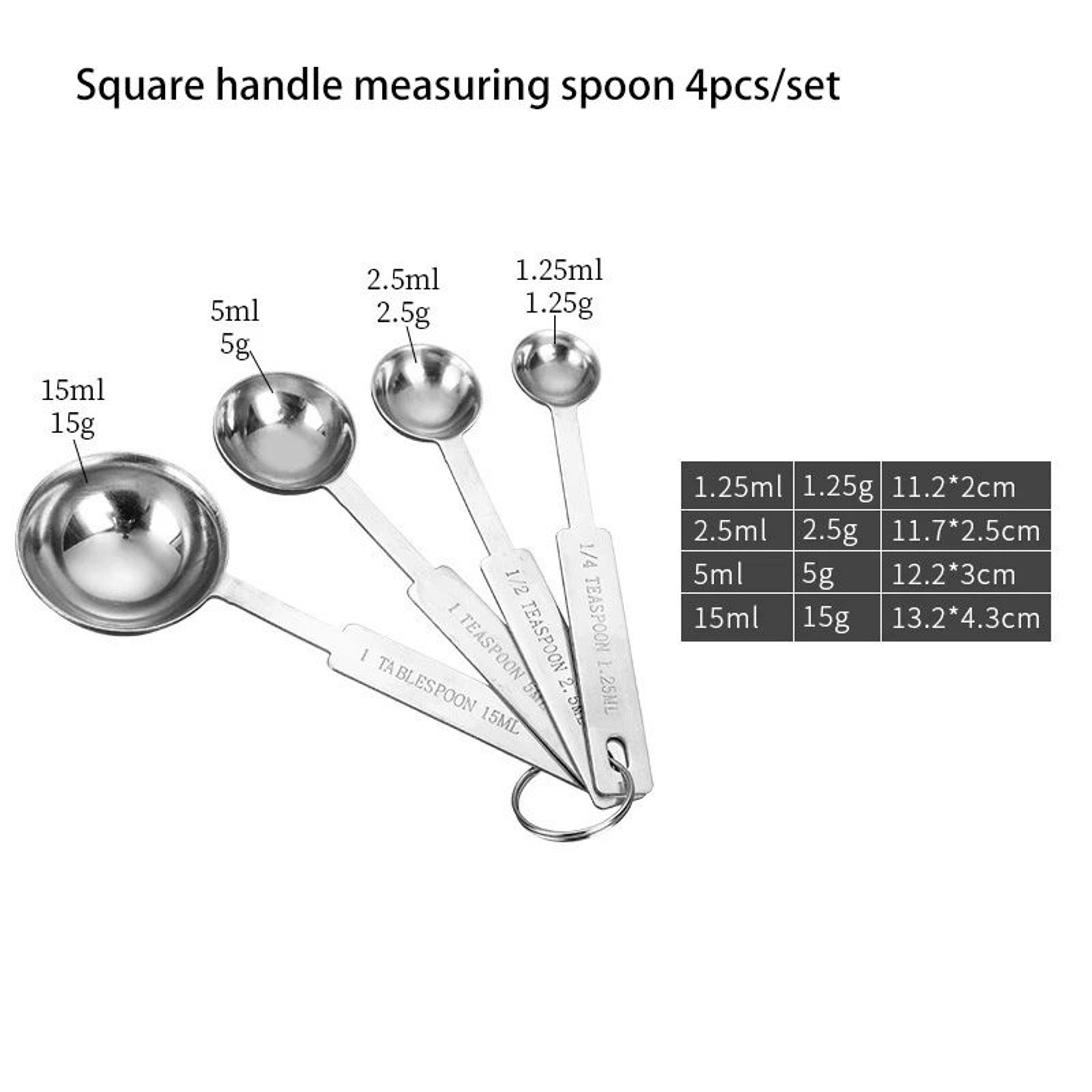 Deluxe Stackable Stainless Steel Measuring Cups And Spoons Set  Precise Kitchen Measuring Tools For 6