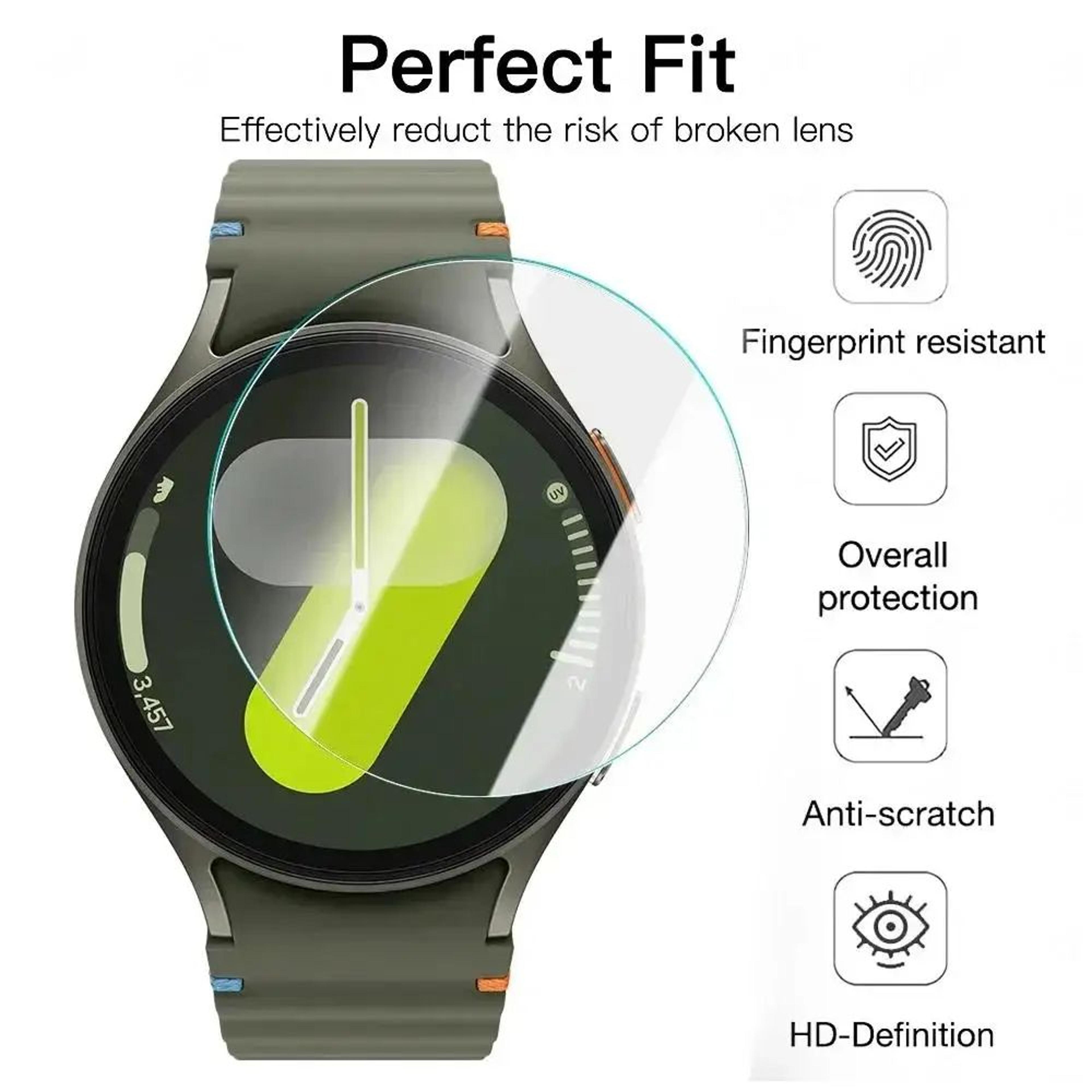 Samsung Galaxy Watch 7 Tempered Glass Screen Protector 40mm44mmUltra  9H HD AntiScratch BubbleFree  4