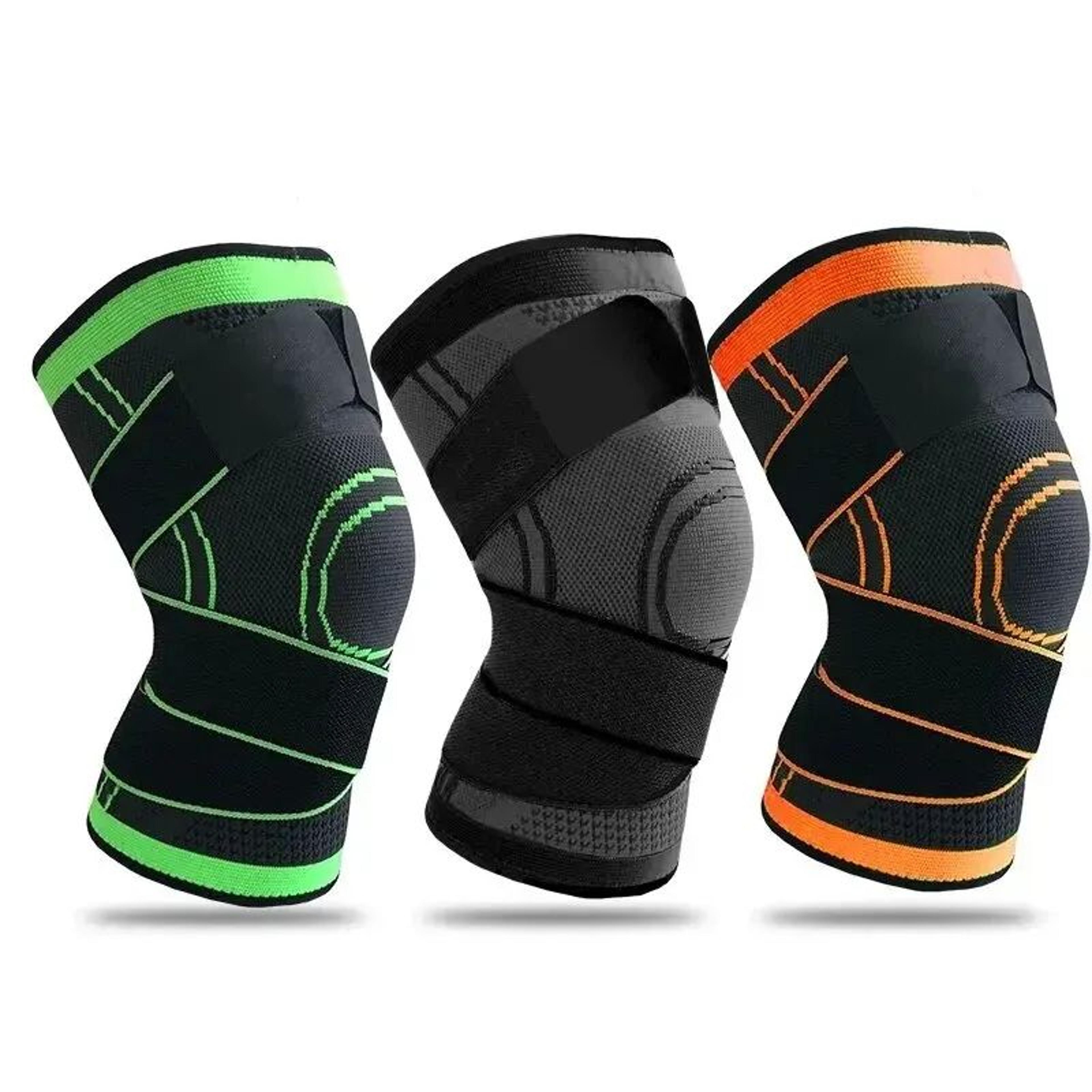 Adjustable Knee Compression Sleeve With Patella Stabilizer Strap For Sports  Running 4