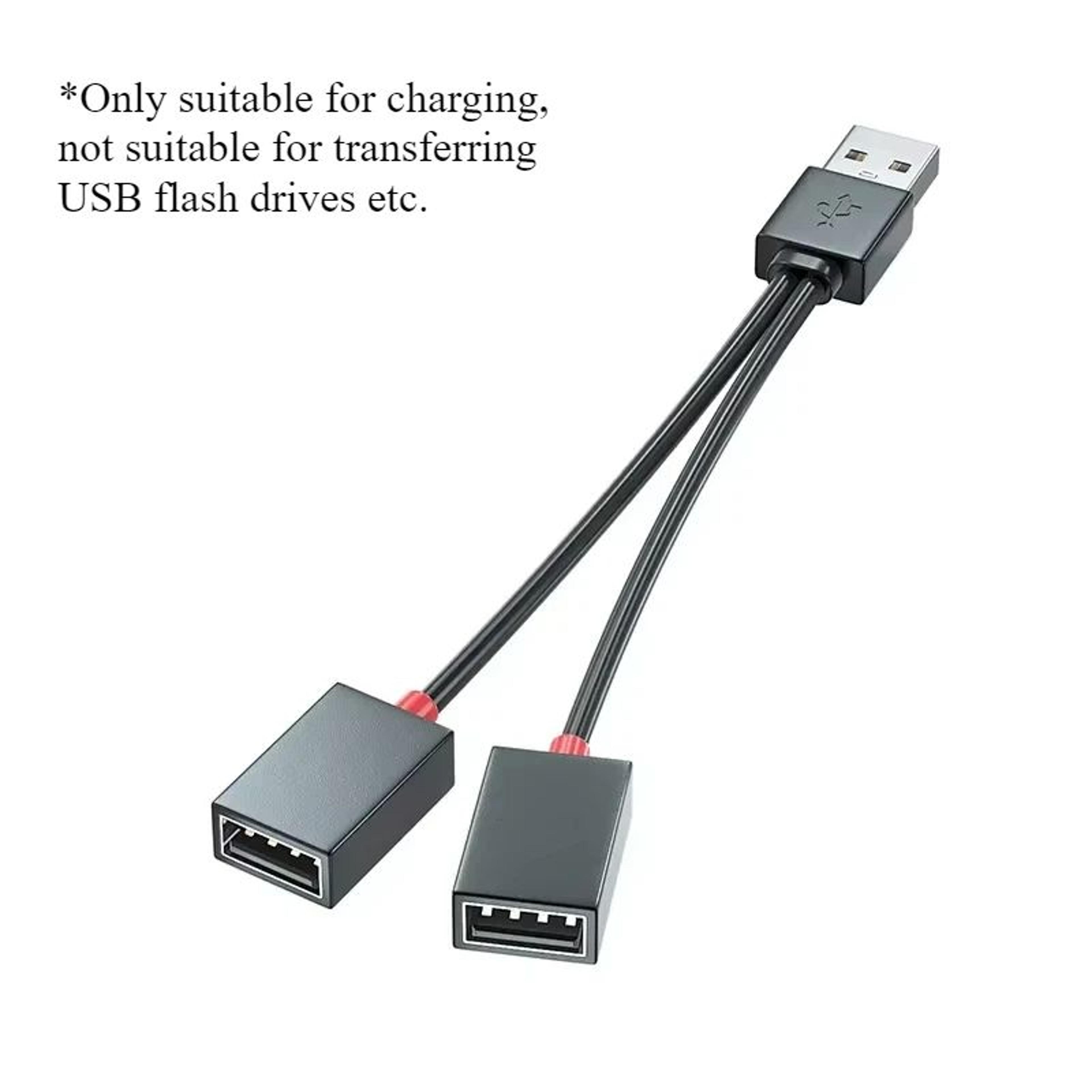 2Port USB Splitter Hub Cable For Car  Laptop  Dual USB Adapter For Charging  Data 6