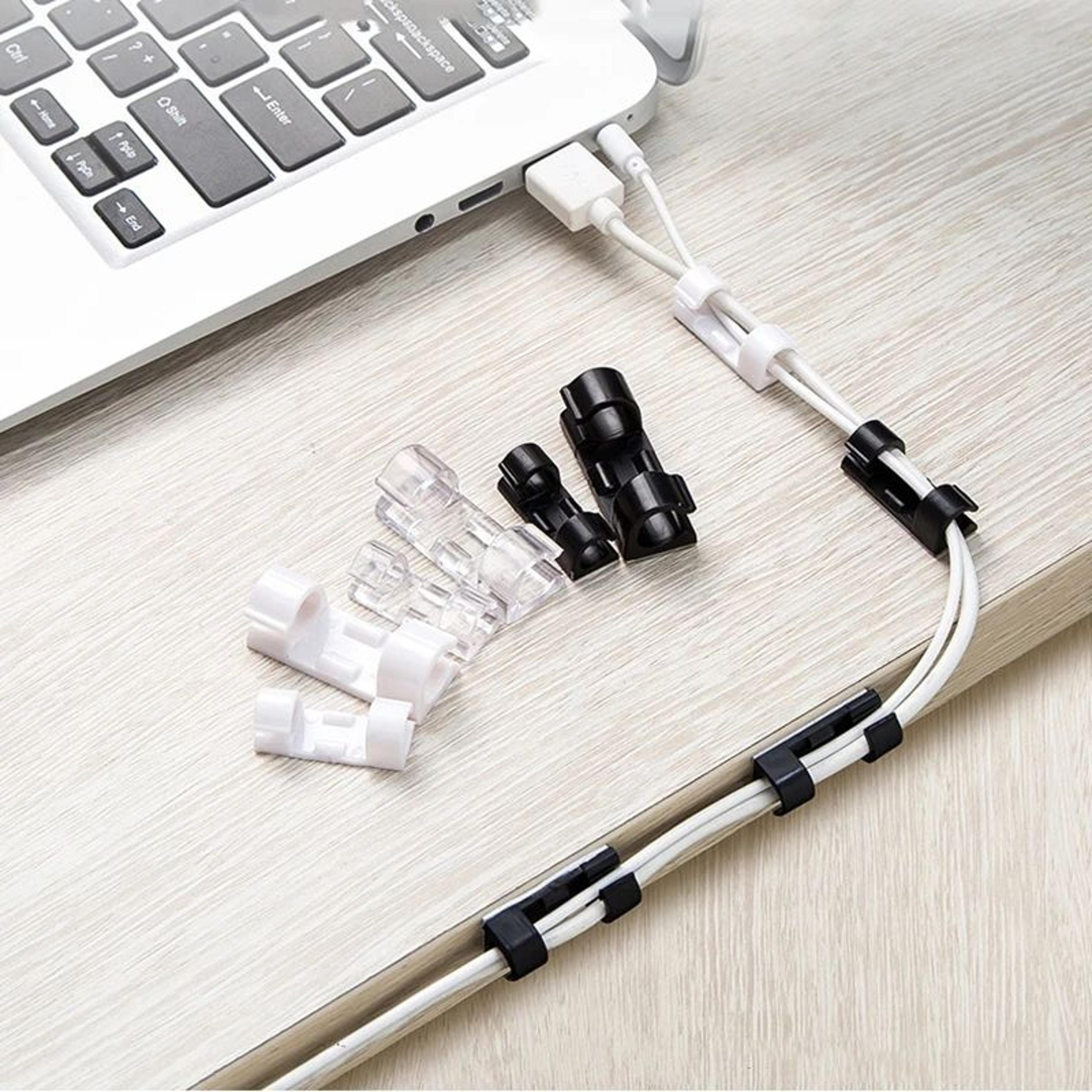 Adhesive Cable Clips 20Pack SelfAdhesive Desk  Home Cord Organizer For Clean Cable Management 4