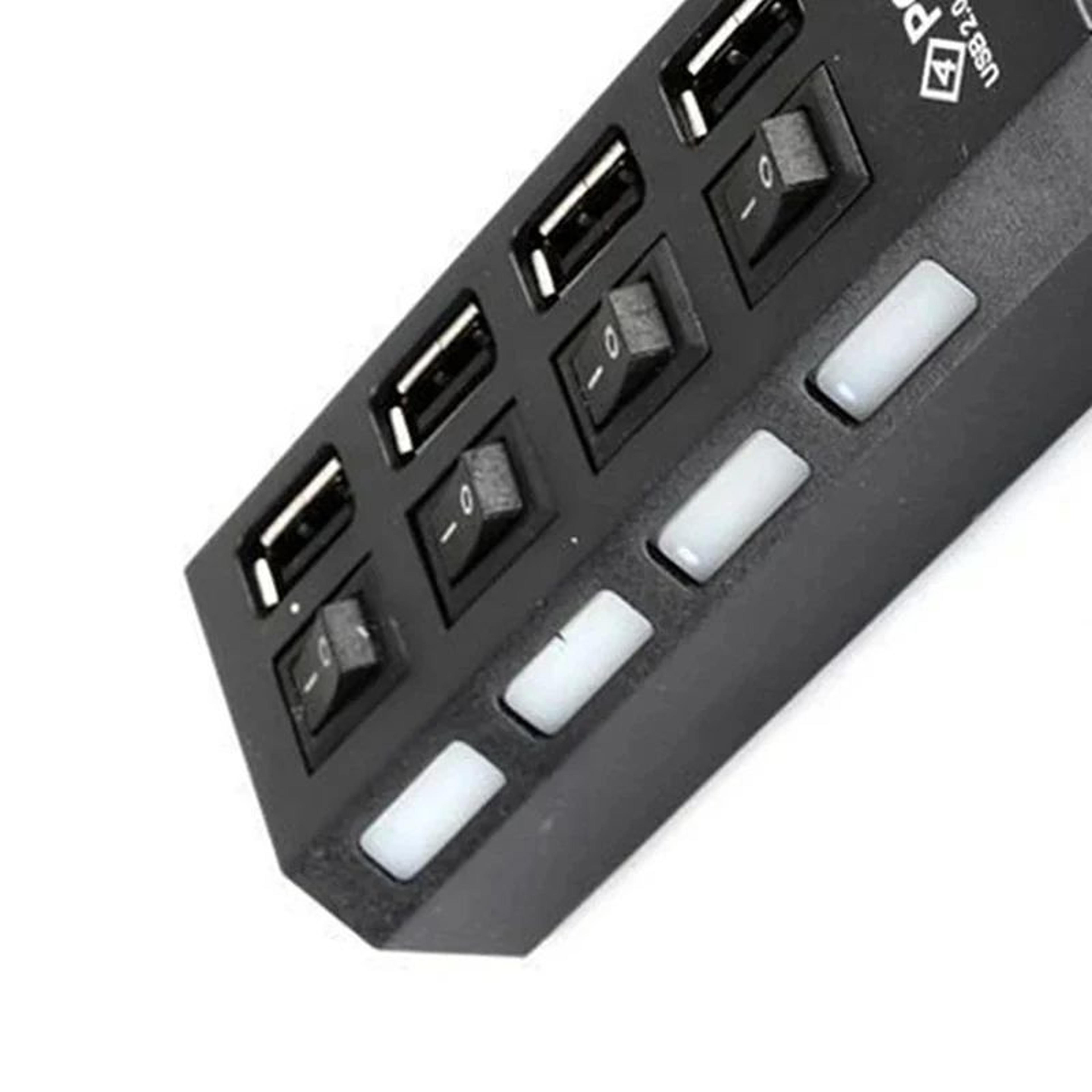 4Port USB 20 Extension Hub With Individual Switches And LED Indicators 5