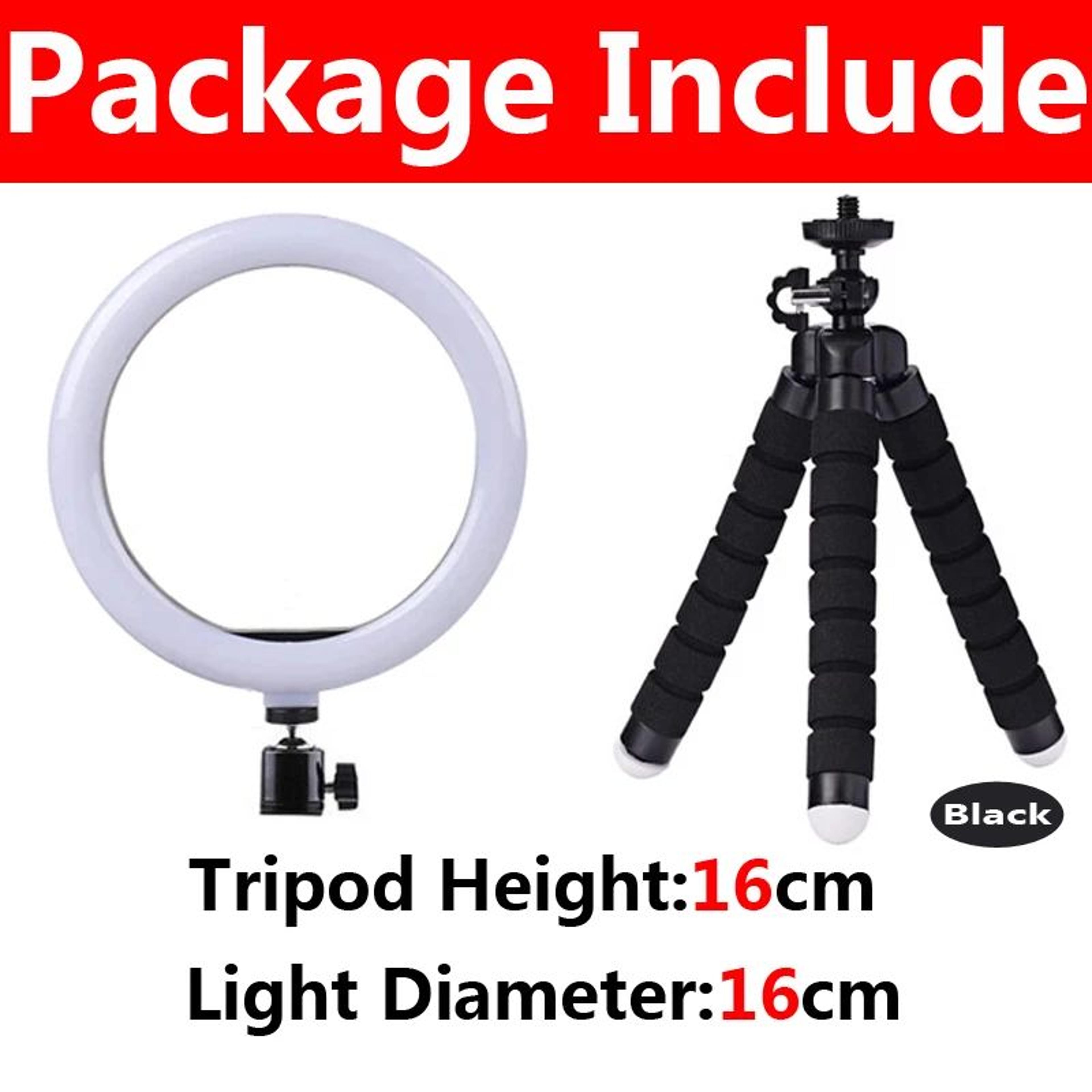 1633cm LED Ring Light With Flexible Tripod  Phone Holder For Selfies Live Streaming And Video Calls 6
