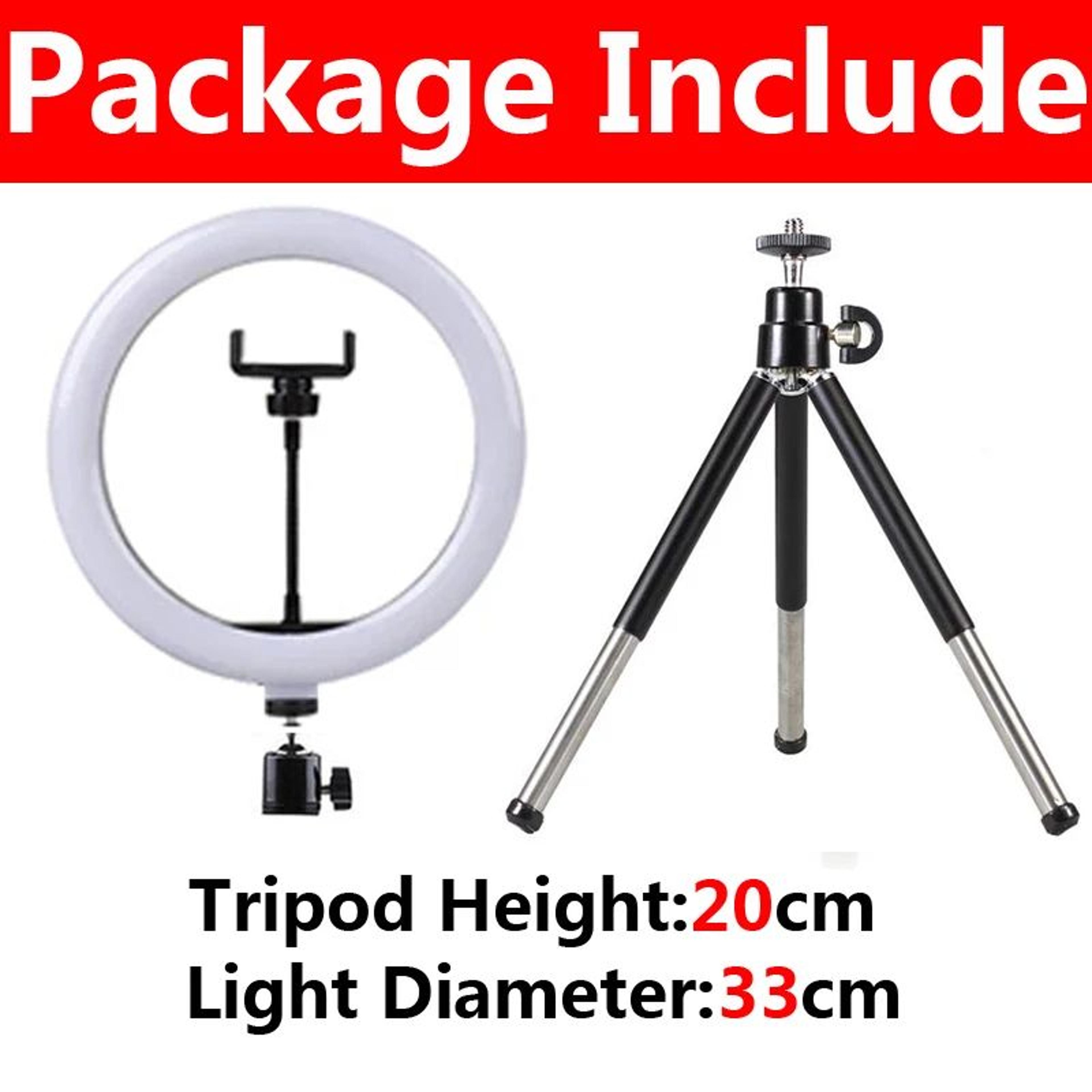 1633cm LED Ring Light With Flexible Tripod  Phone Holder For Selfies Live Streaming And Video Calls 17