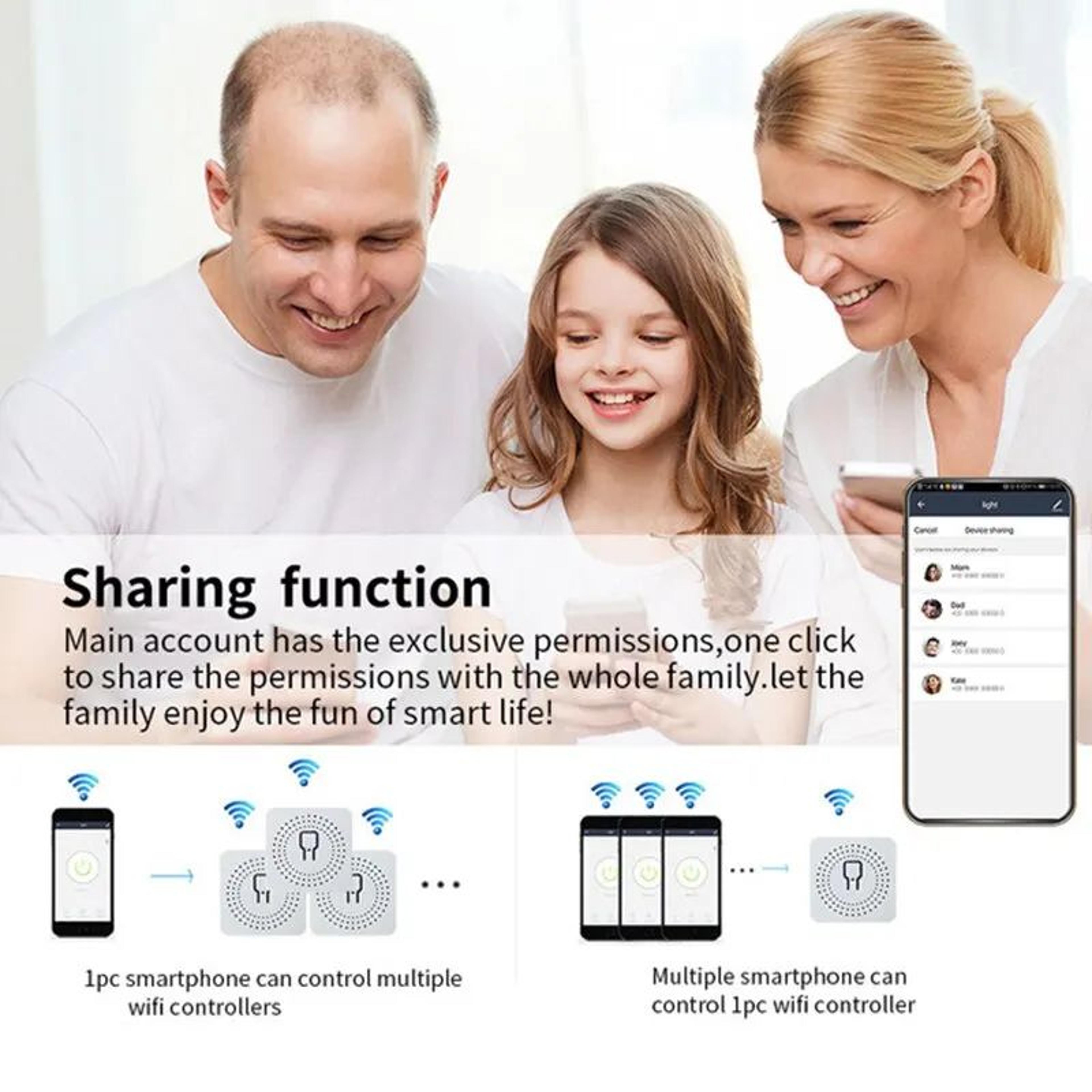 Tuya 16A WiFi Smart Switch Module For Smart Life 2Way DIY Relay With Timer Voice Control 4