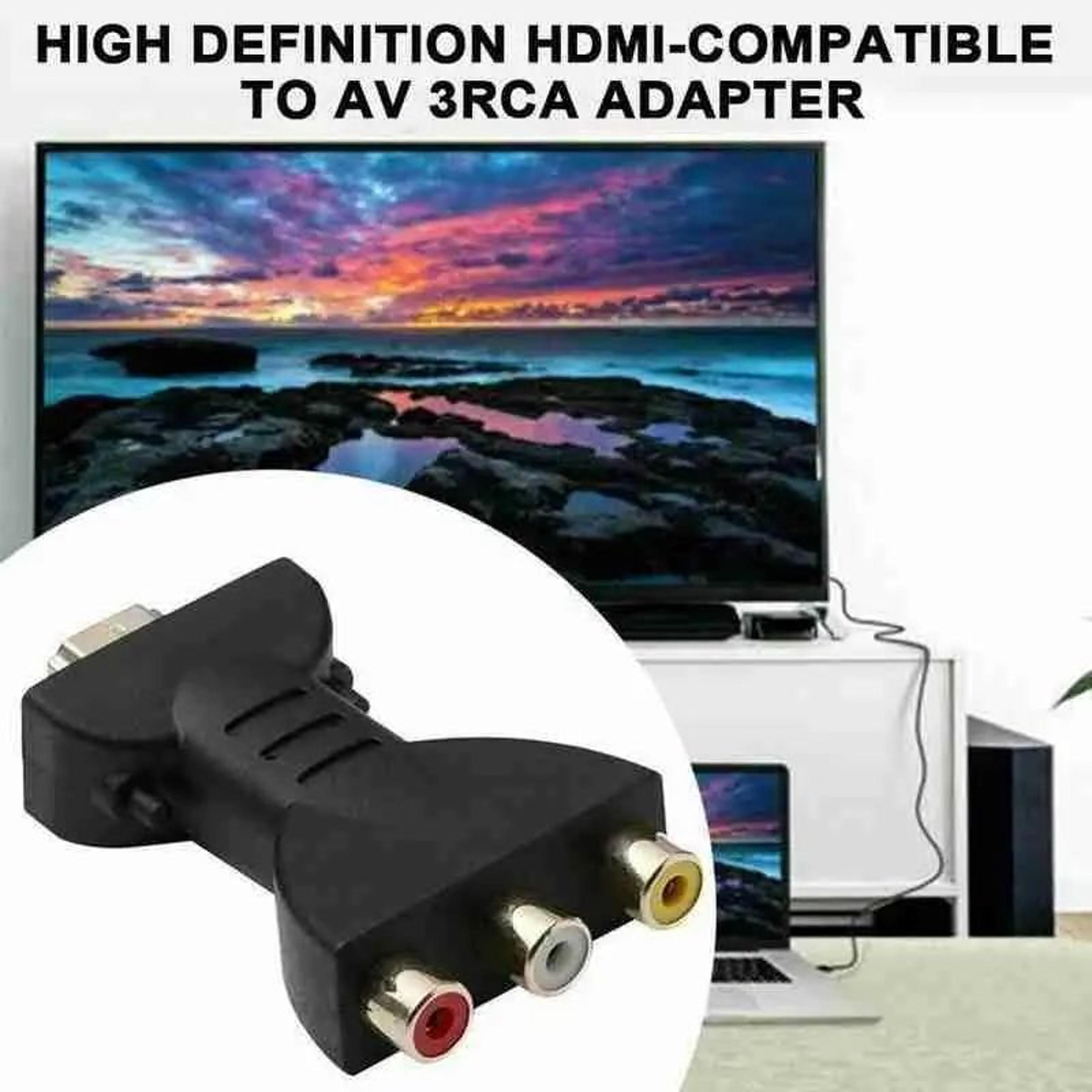 HDMI To RCA Adapter Cable  HDMI To AV Converter Lead For Older TVs Projectors  AV Inputs 0