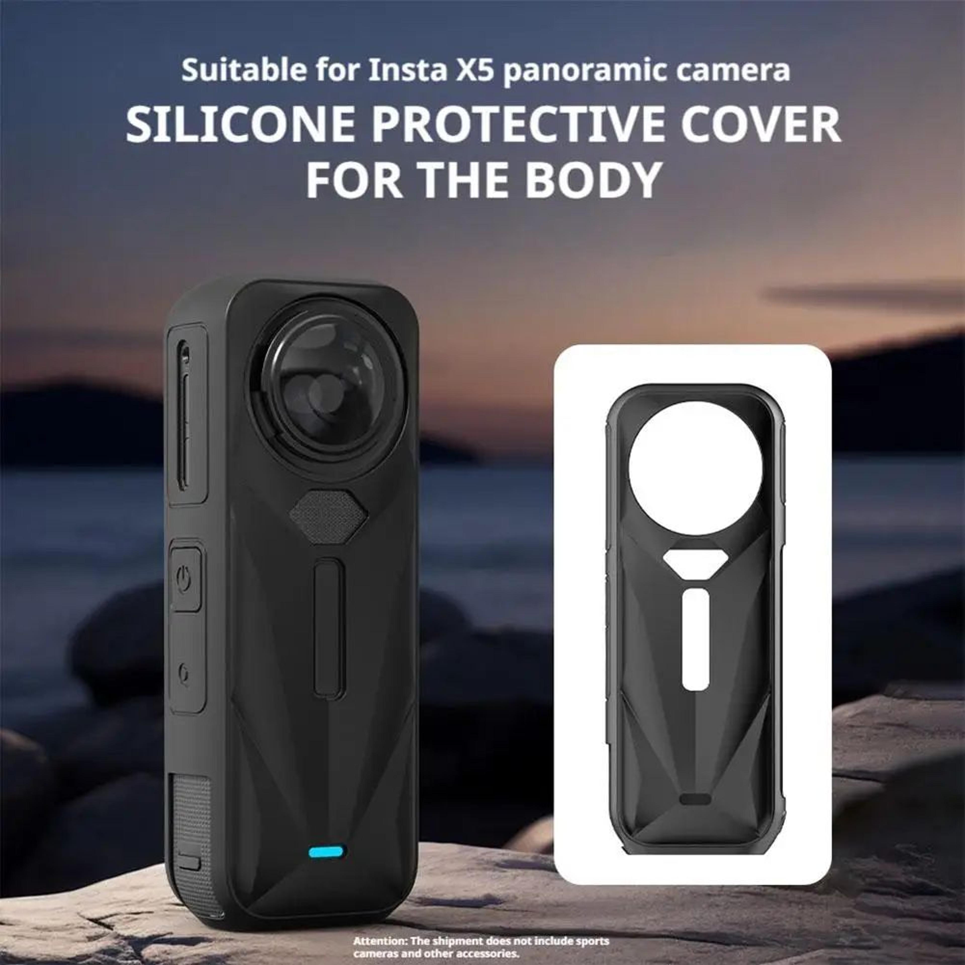 Insta360 X5 Silicone Protective Sleeve FullCover Insta360 X5 Protective Cover For Everyday Dust  Sc 0