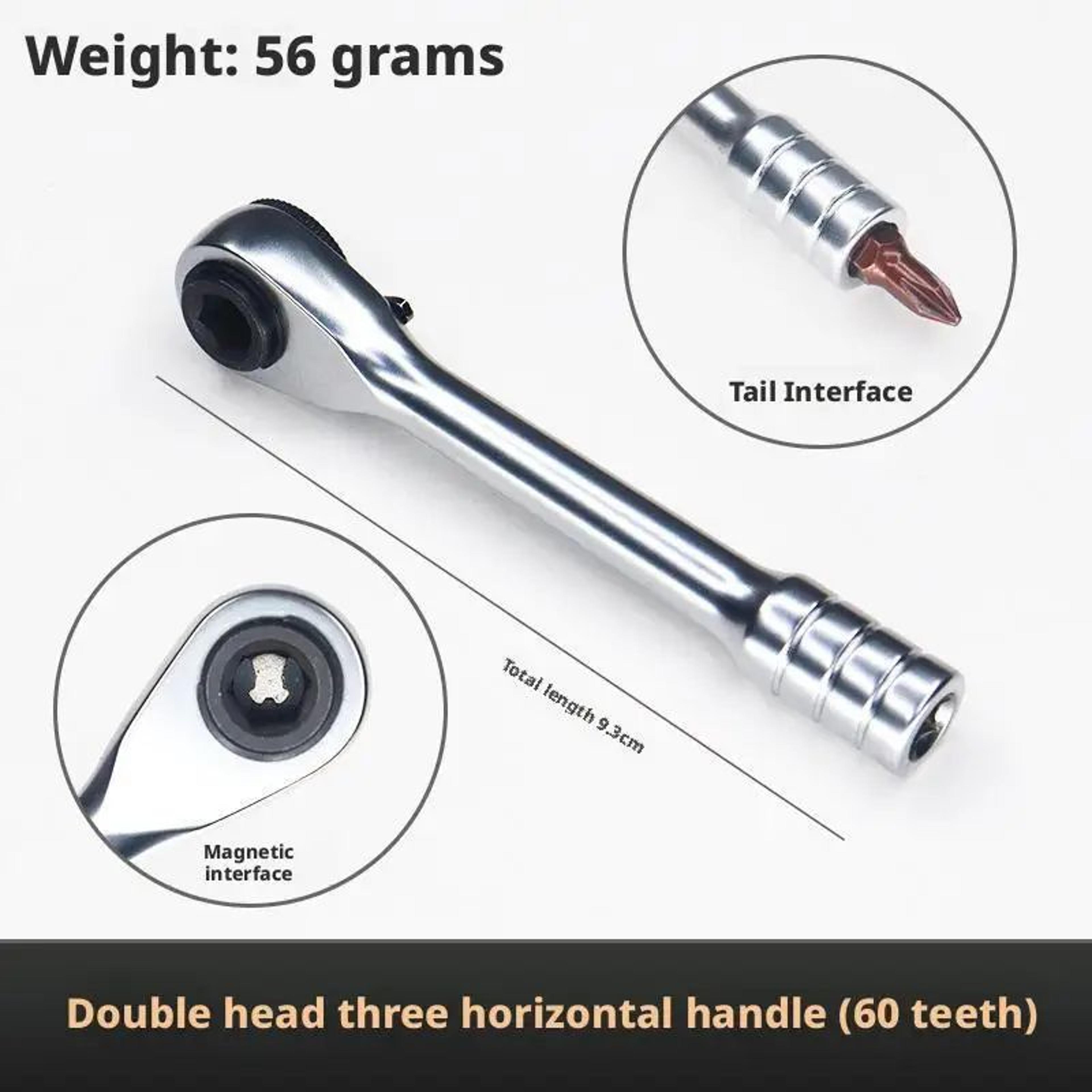 Compact 14 Inch Mini Ratchet Wrench With 72 Tooth Ratchet Wrench Drive Magnetic Bit Holder Reversib 5