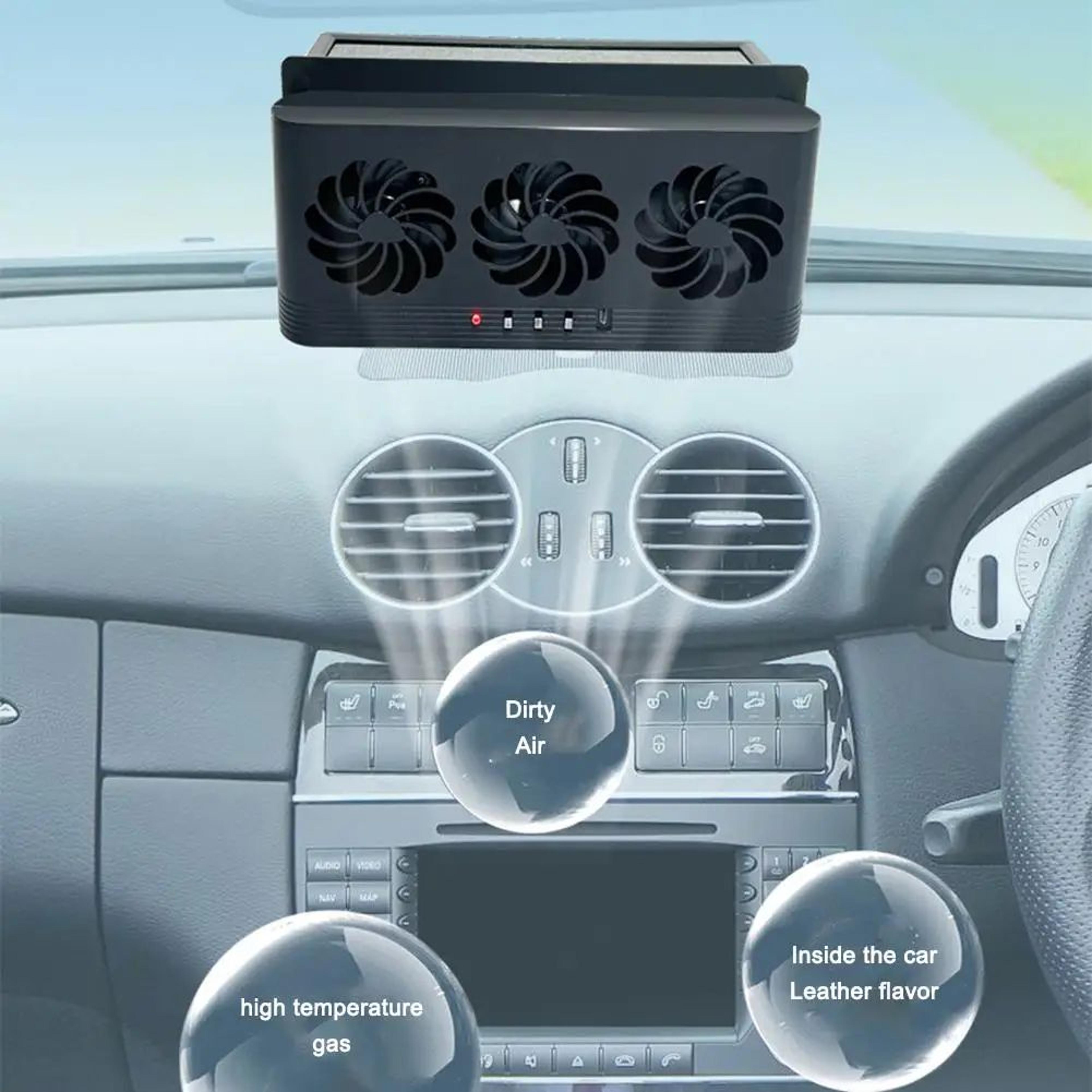 Solar Car Exhaust Fan Window Mount Car Ventilation Fan For Fresh Cooler Parking 2