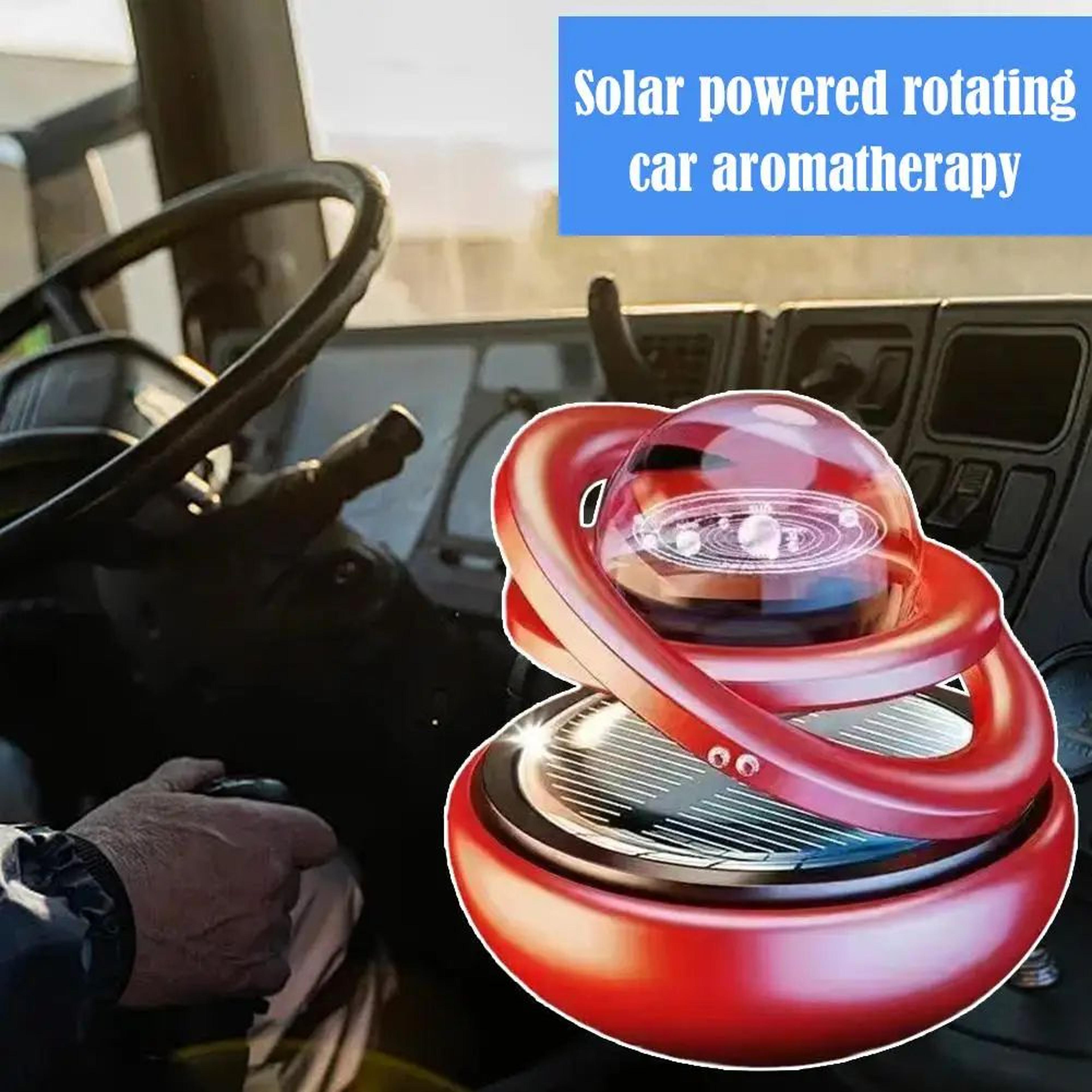 Solar Rotating Car Aromatherapy Diffuser Ornament For Dashboard Freshness 2