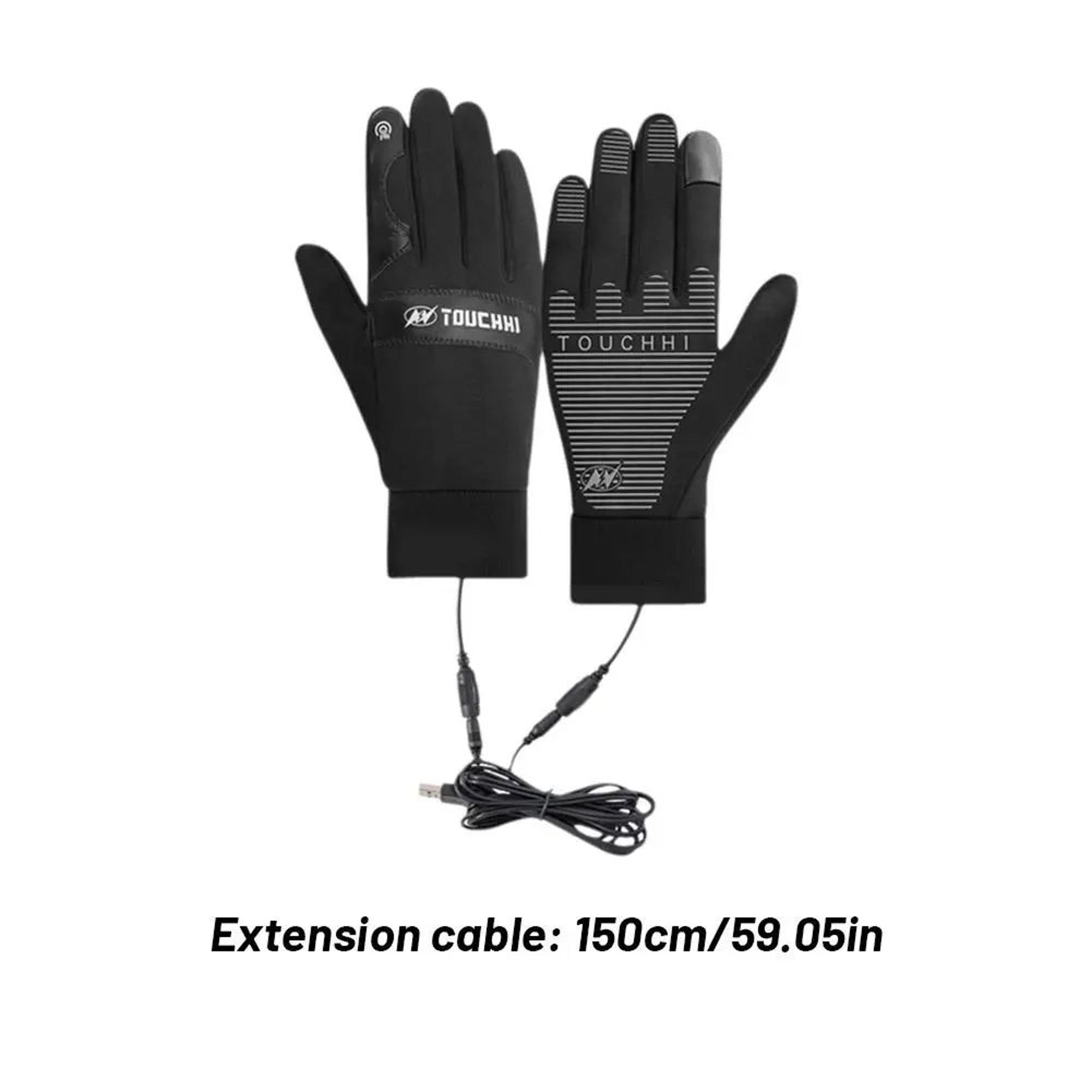 USB Heated Gloves For Men  Women  QuickWarm Velvet Lined Winter Gloves For Cycling  Ski 5