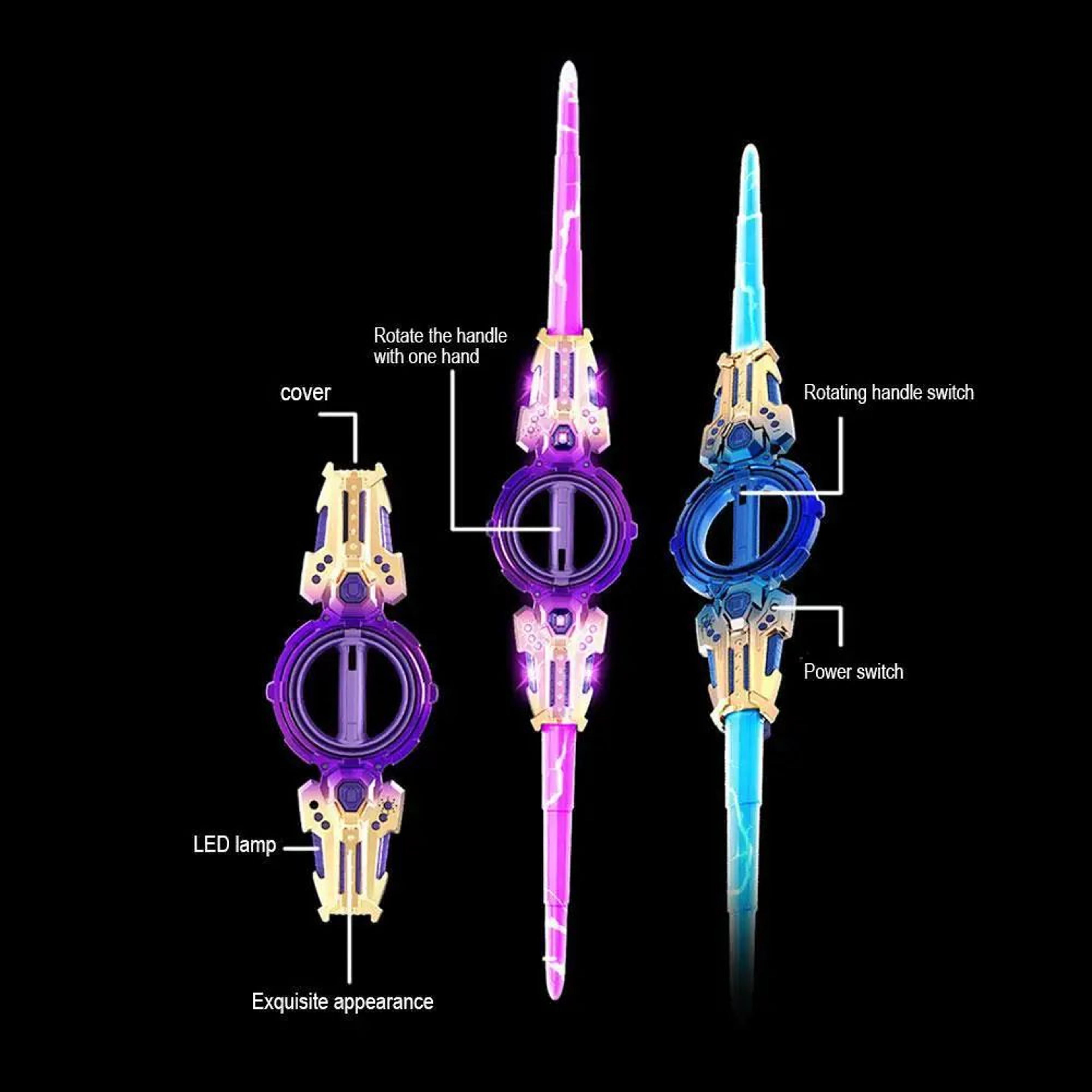 Retractable DoubleBlade LED Light Sword With Sound And Color Modes 2