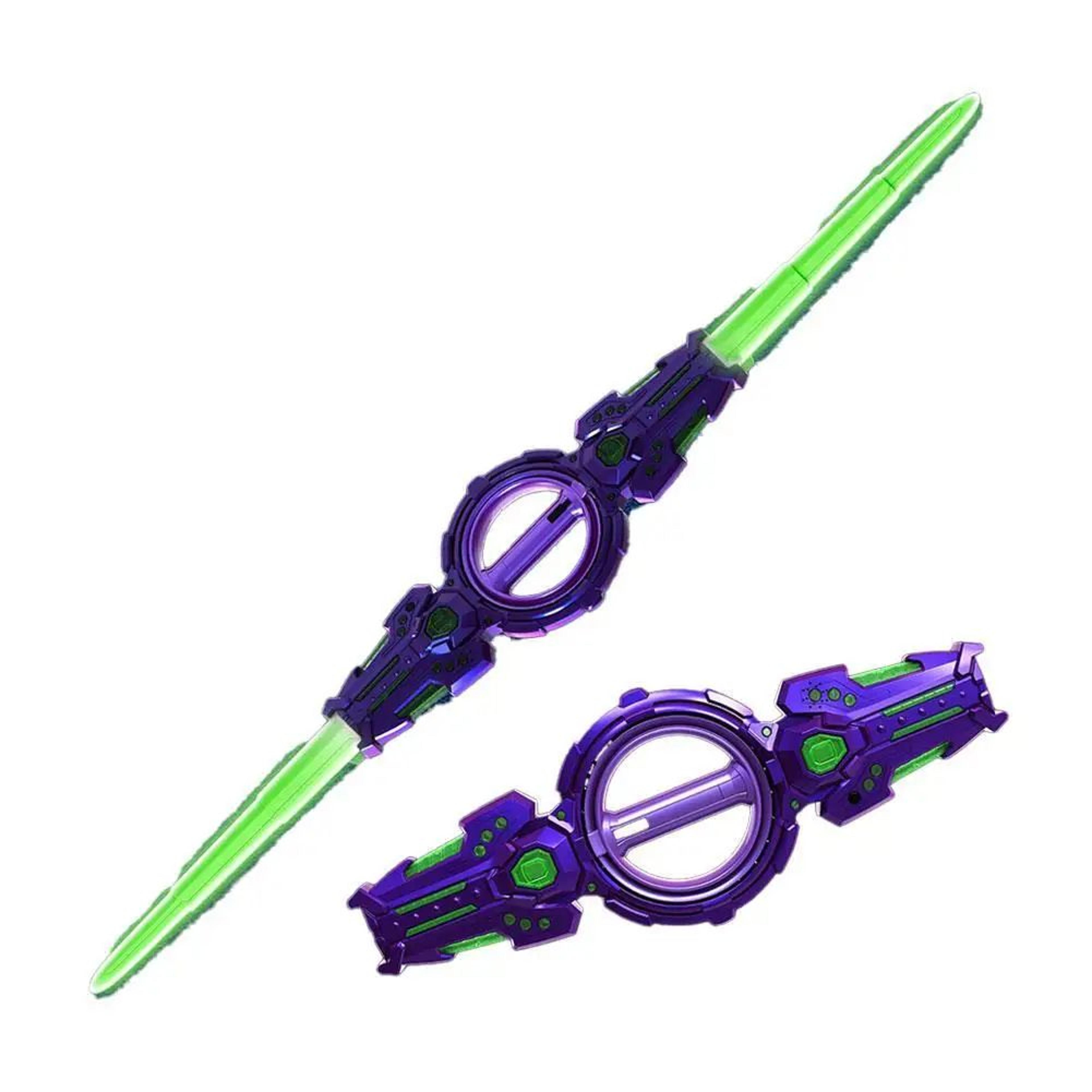 Retractable DoubleBlade LED Light Sword With Sound And Color Modes 9