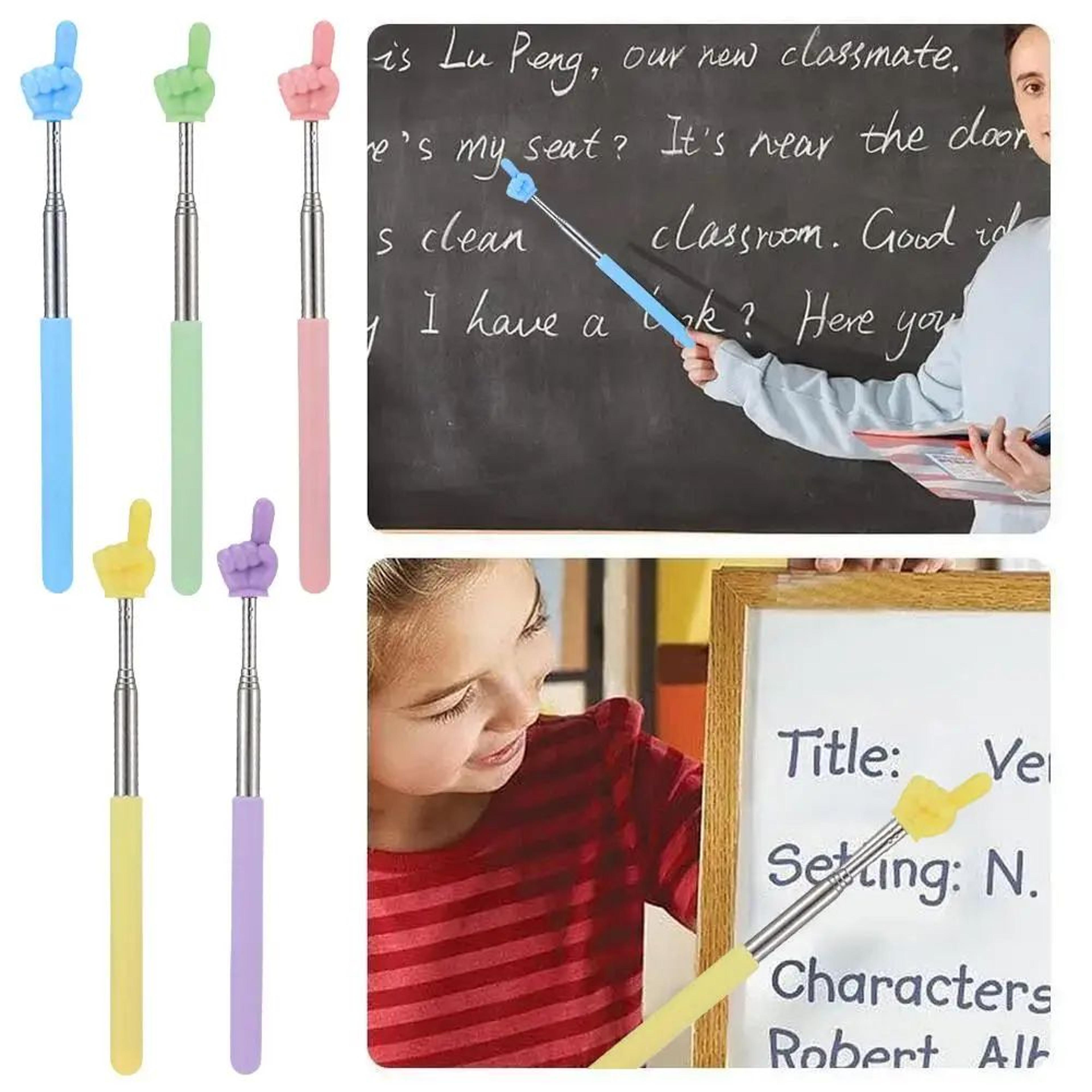Retractable Teacher Pointer Telescopic Finger Stick  Stainless Steel Whiteboard Pointer For Classro 0