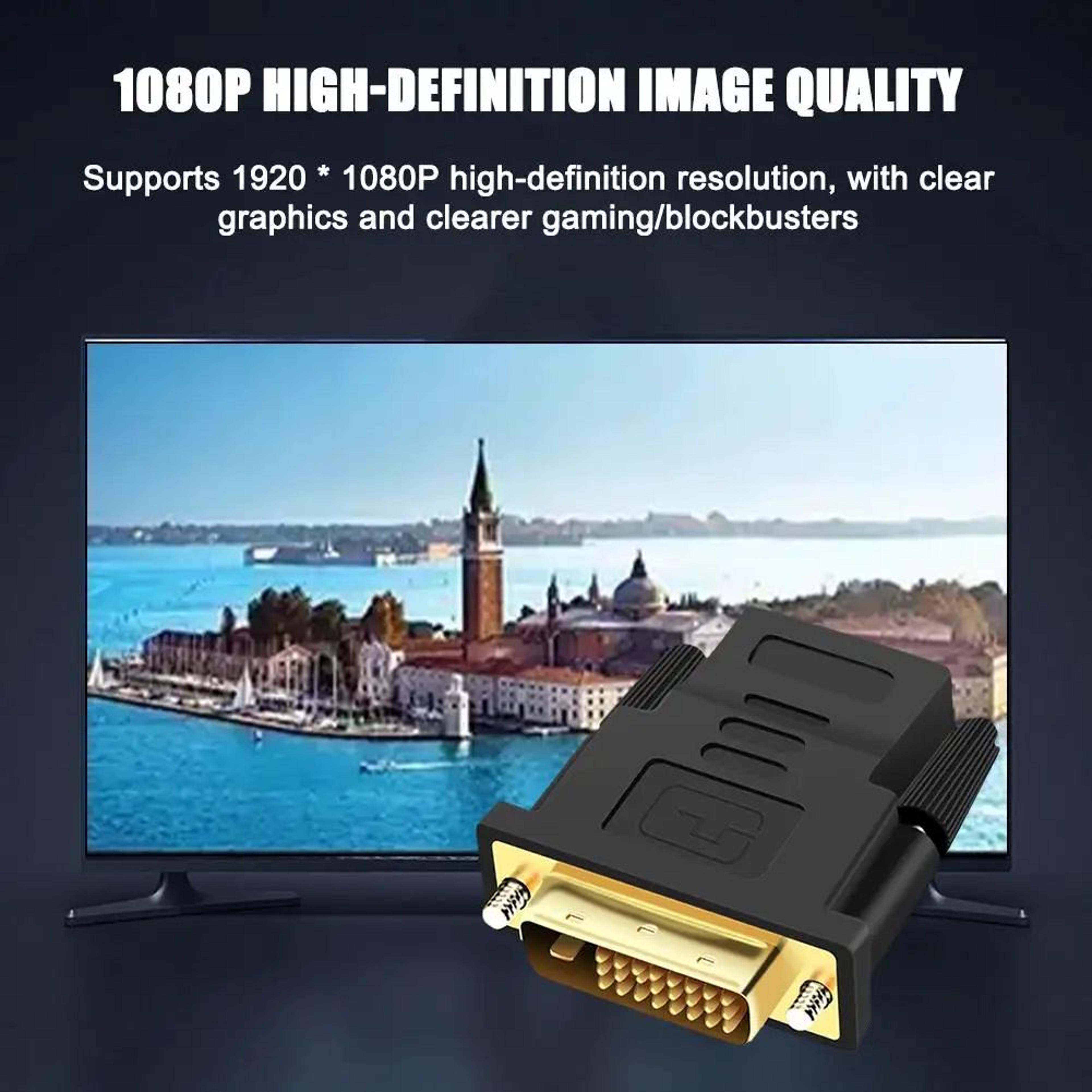 1080p DVID 241 To HDMI Adapter Bidirectional GoldPlated Video Converter For PC Monitor TV Projector 5