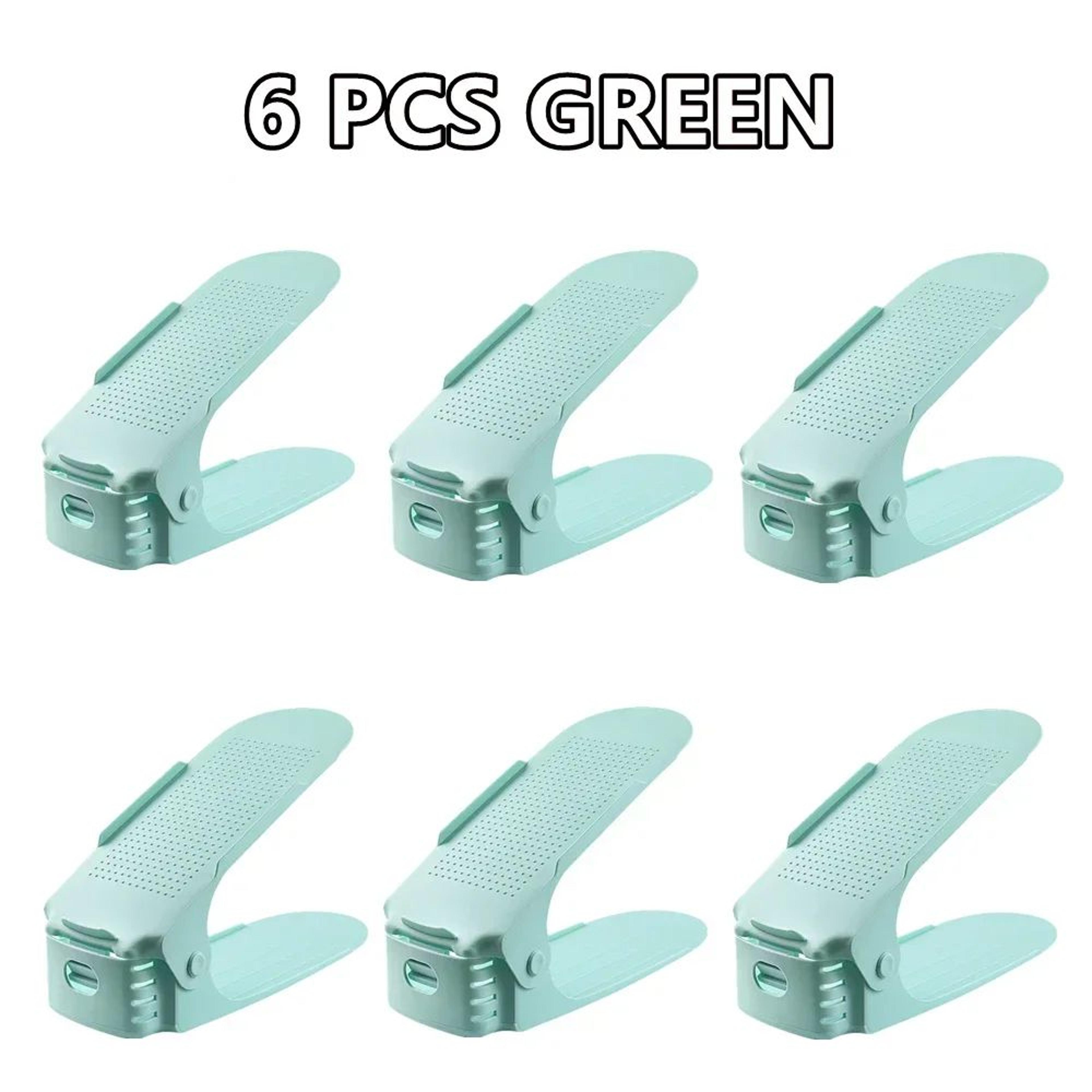 Adjustable Shoe Slots Organizer Set  Double Layer Shoe Space Saver For Closet  Cabinet 7