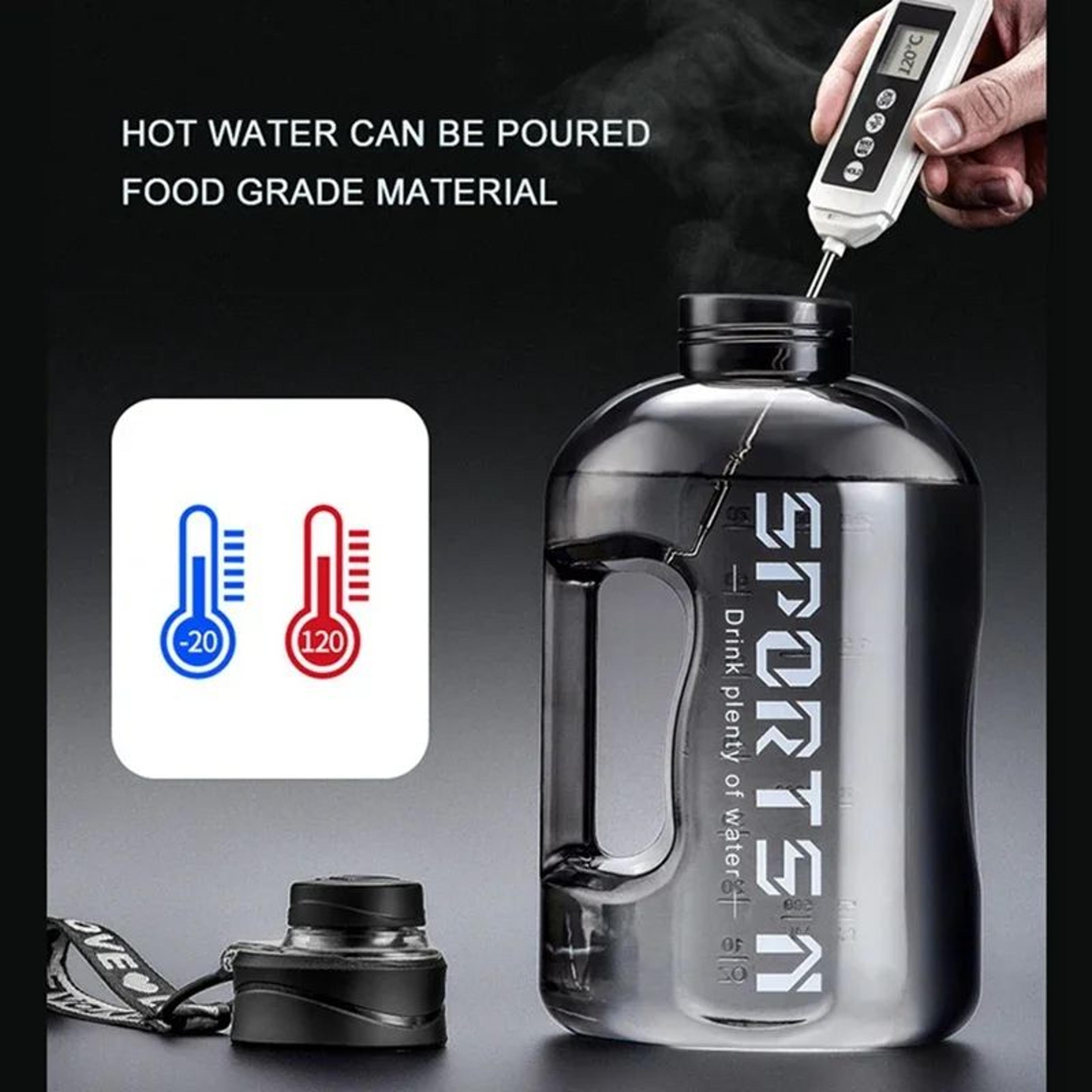 Hydration Tracker Large Capacity Sports Bottle With Time Markers  Straw Lid 3