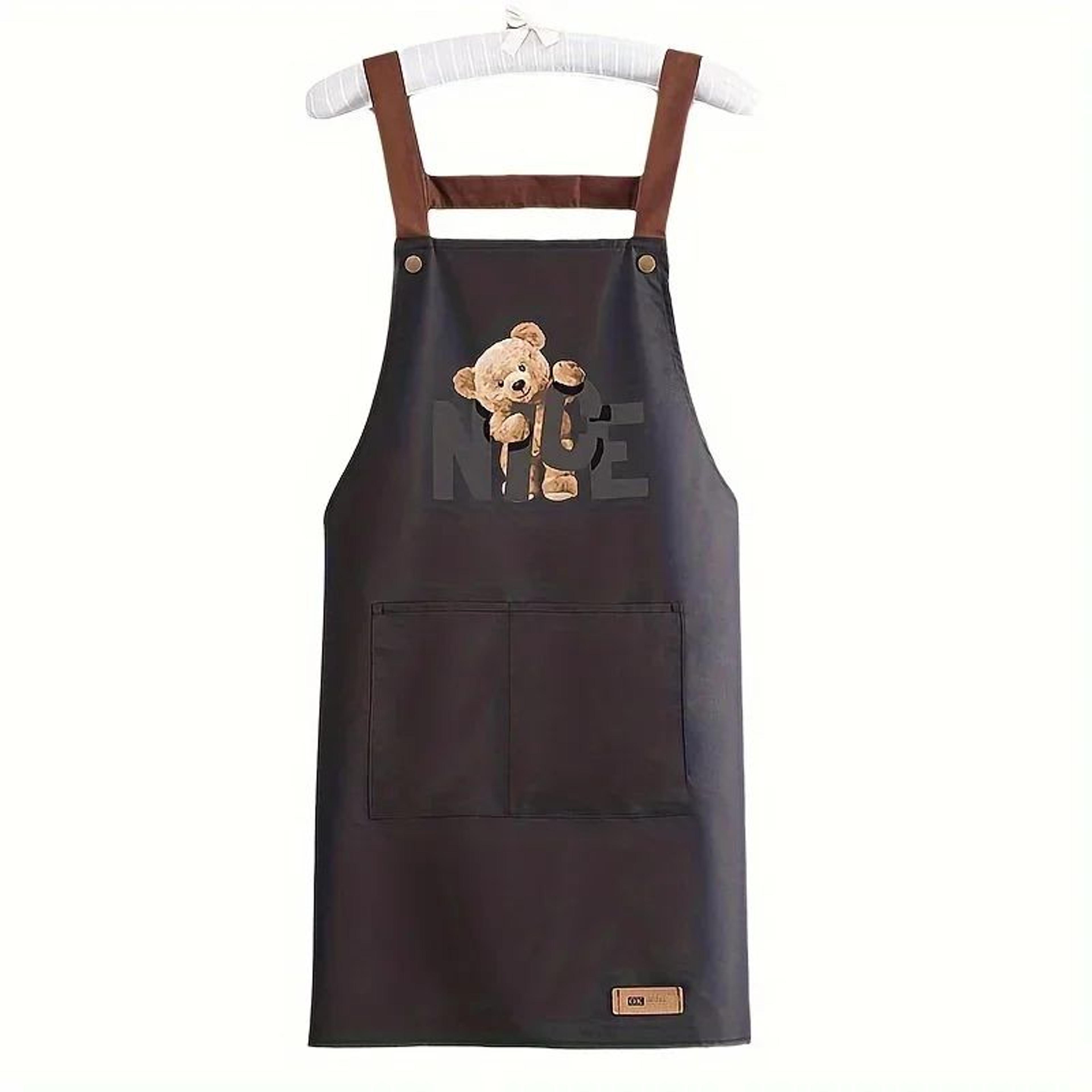 Waterproof Canvas Cooking Apron For Men  Women OilResistant Kitchen Apron With Adjustable Neck Stra 4