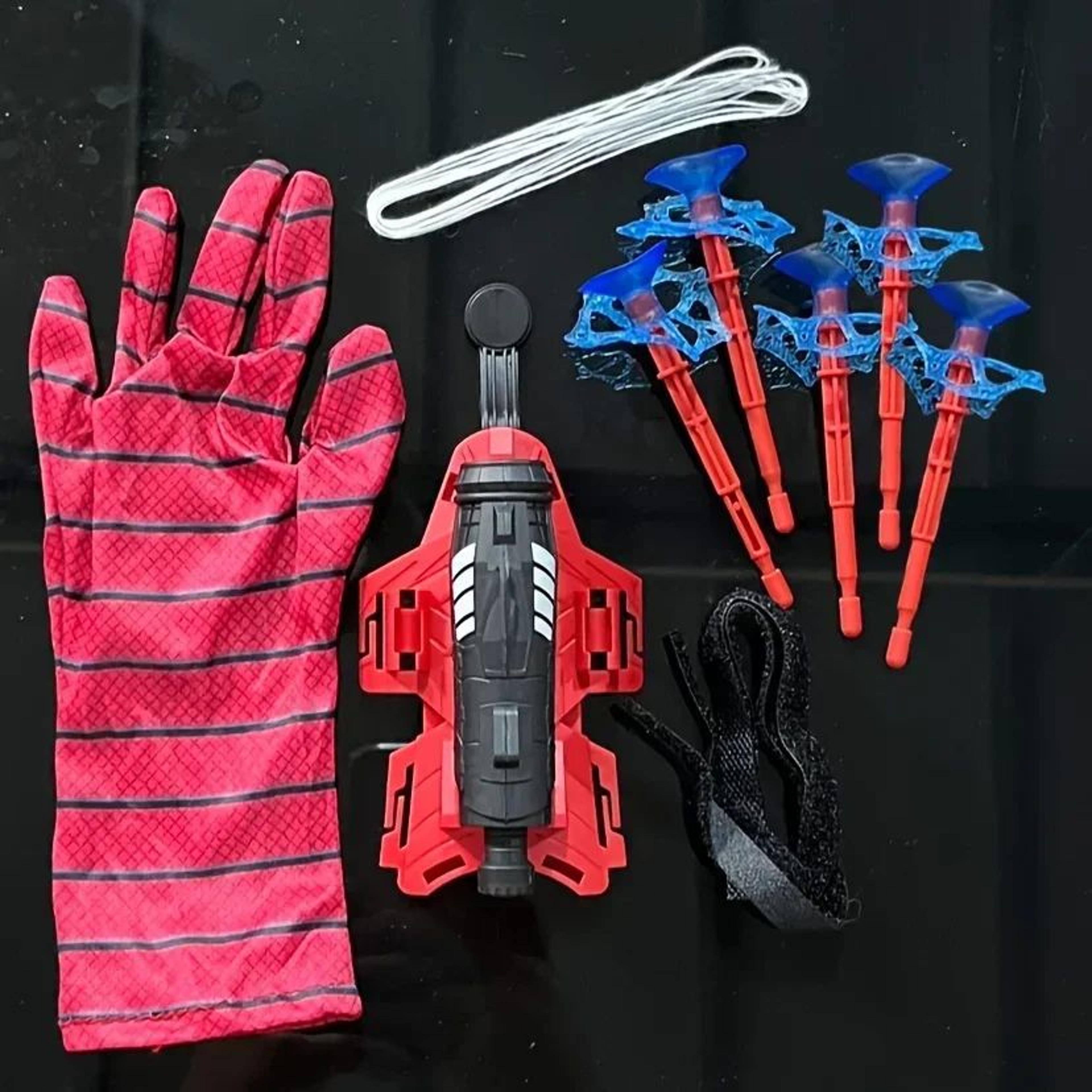 Red  Blue Spider Web Shooter Glove  Wrist Web Shooter Toy For Superhero Cosplay Parties  Gifts 5